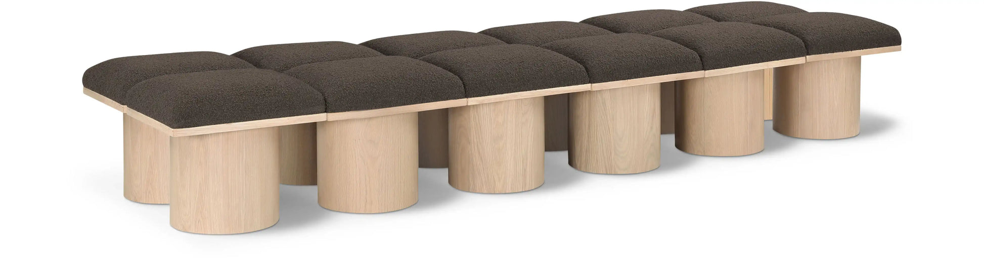 Pavilion - 12 Piece Modular Bench With Natural Base - Best Buy Furniture