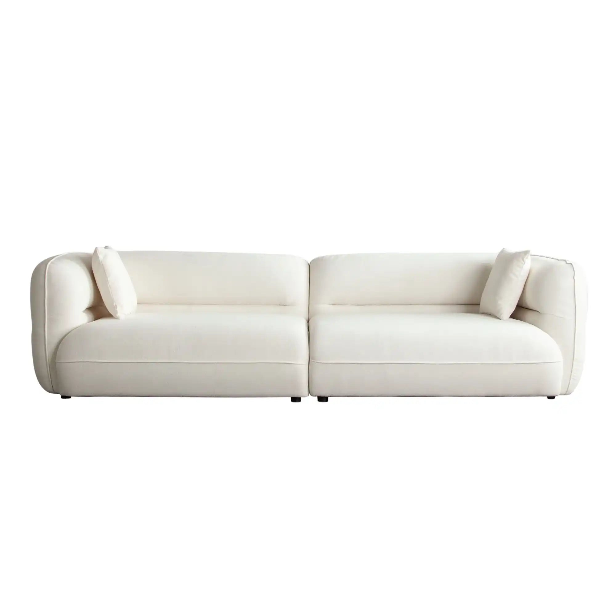 Mica 2 Piece Ivory Fabric Sofa - Best Buy Furniture
