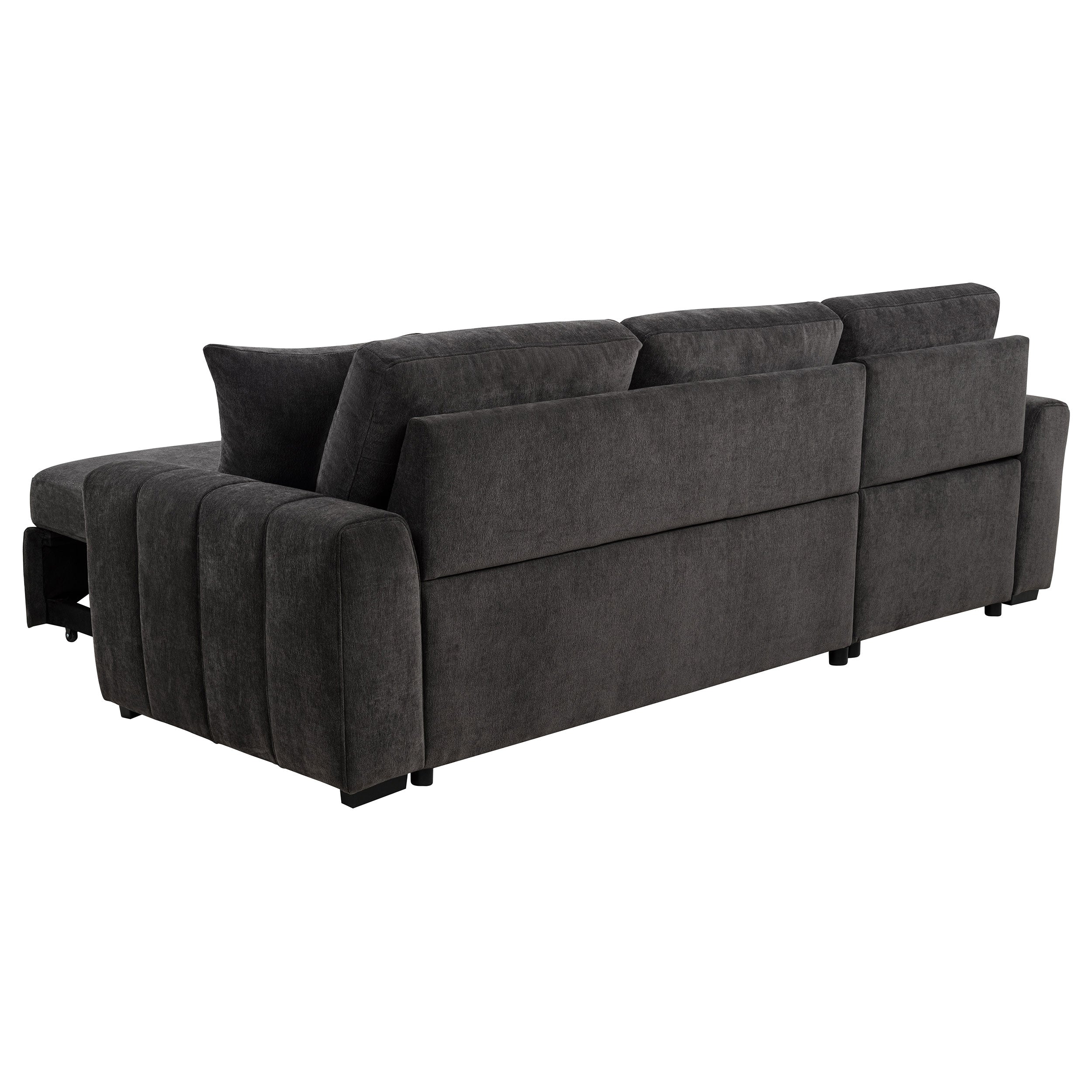 Pastrana Upholstered Sleeper Sectional Sofa LAF Chaise Grey-