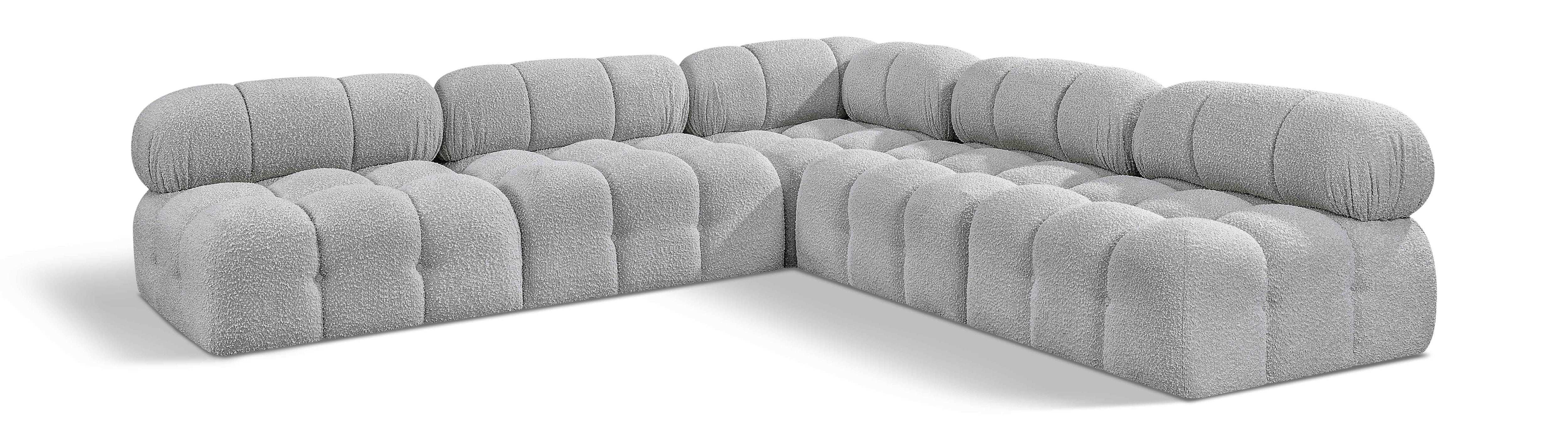 Ames - 5 Piece Fabric Modular Corner Sectional - Best Buy Furniture