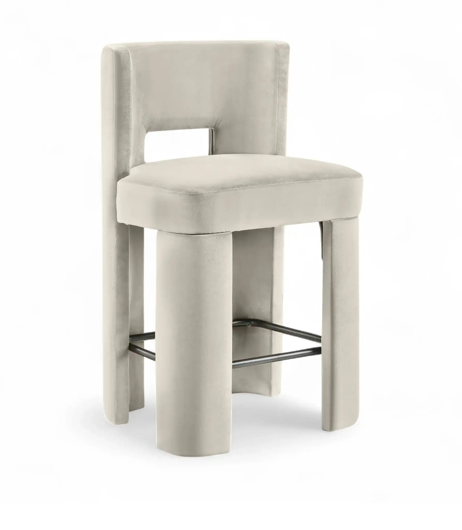 Zuno - Velvet Performance Fabric Upholstered Counter Stool (Set of 2) - Best Buy Furniture
