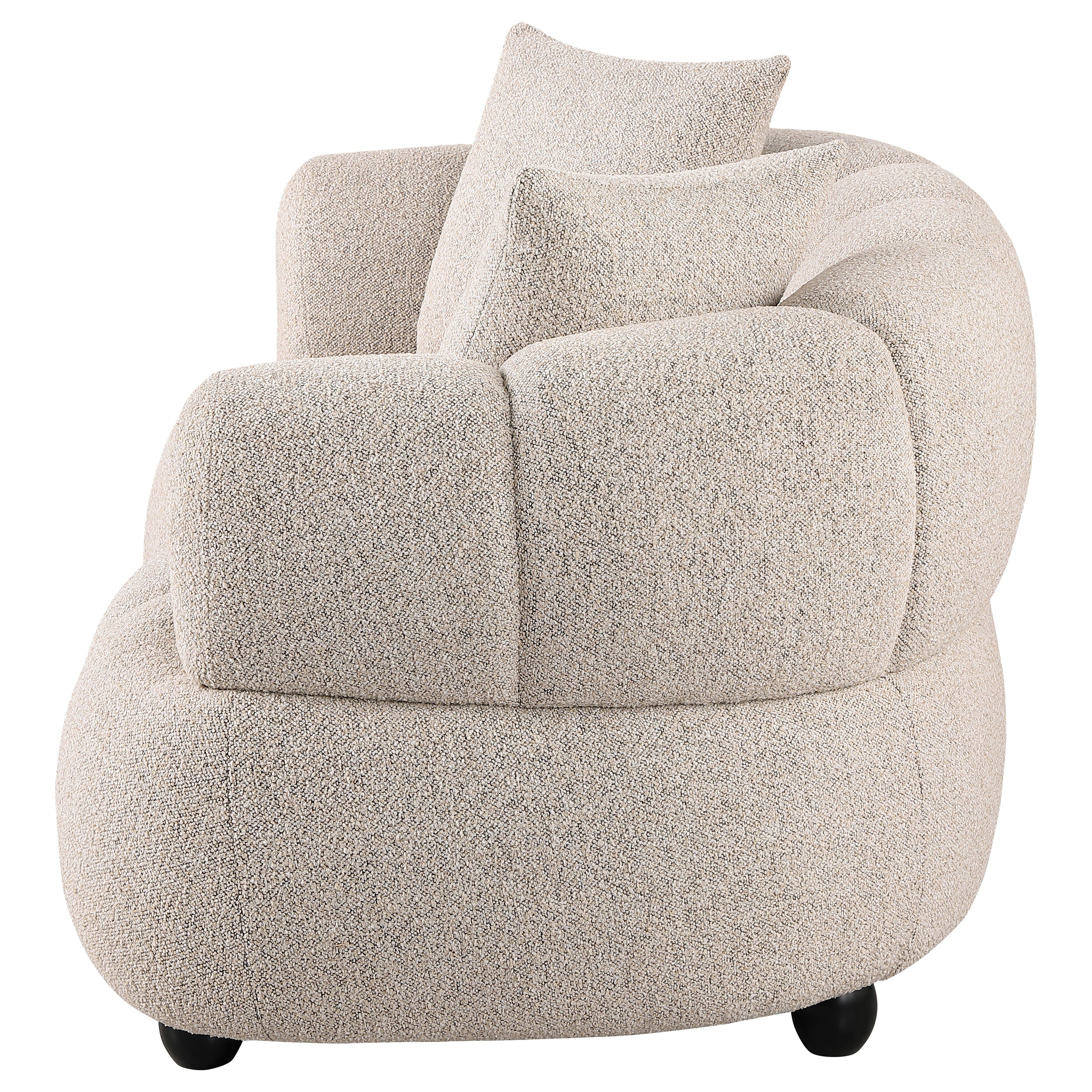 Whitney Contemporary Channel Tufted Boucle Upholstered Loveseat-