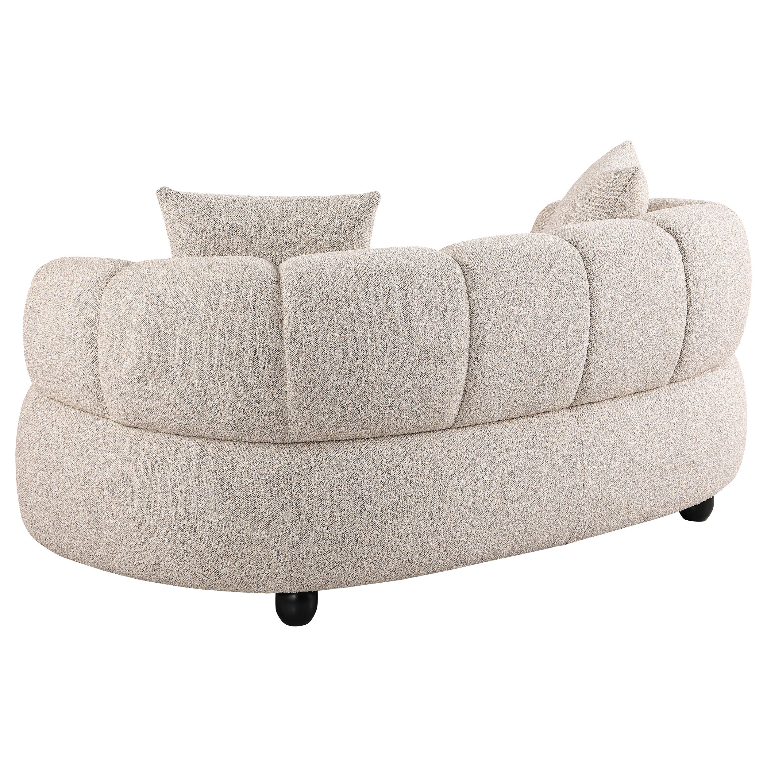 Whitney Contemporary Channel Tufted Boucle Upholstered Loveseat-