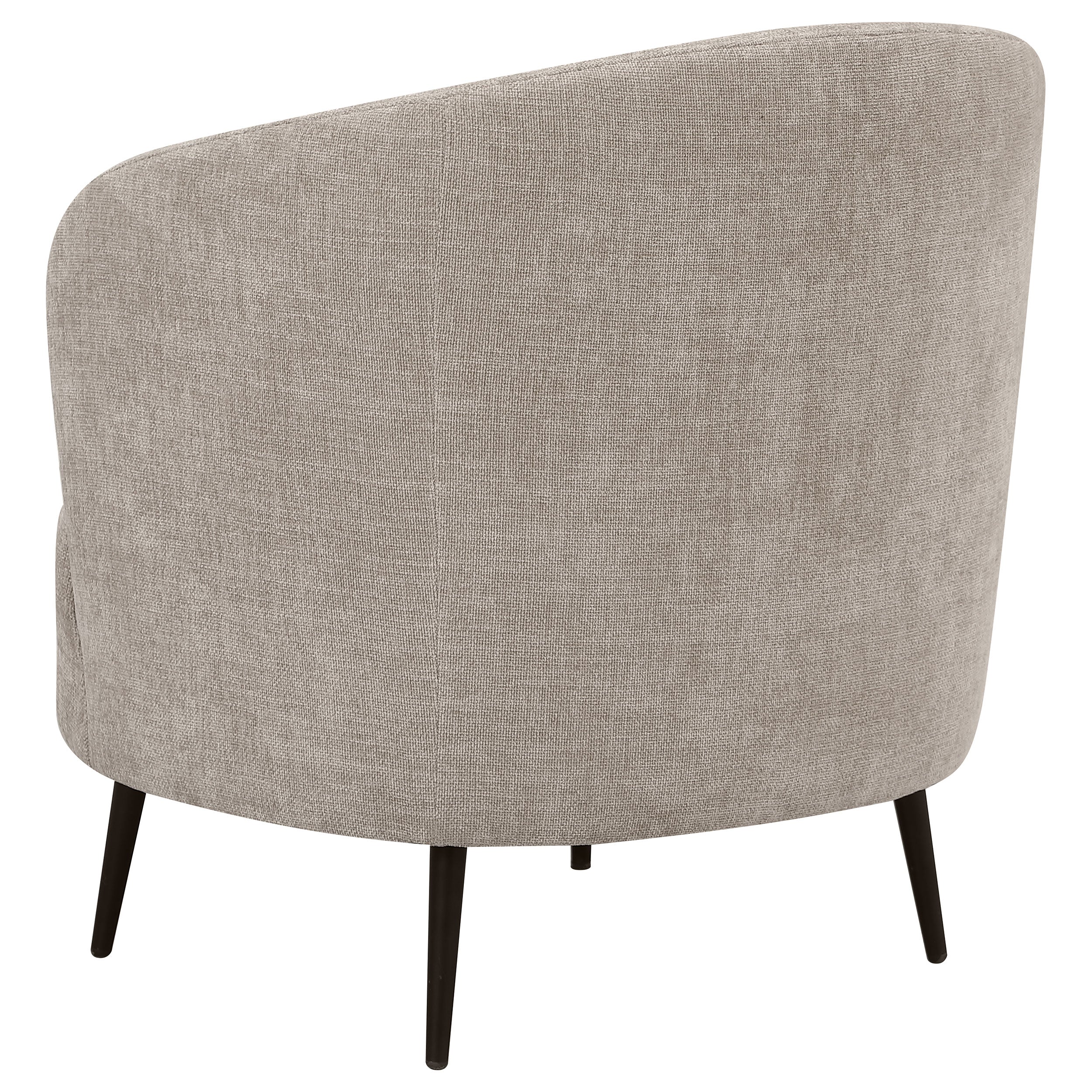 Ellorie Upholstered Channel Back Curved Chair Beige-
