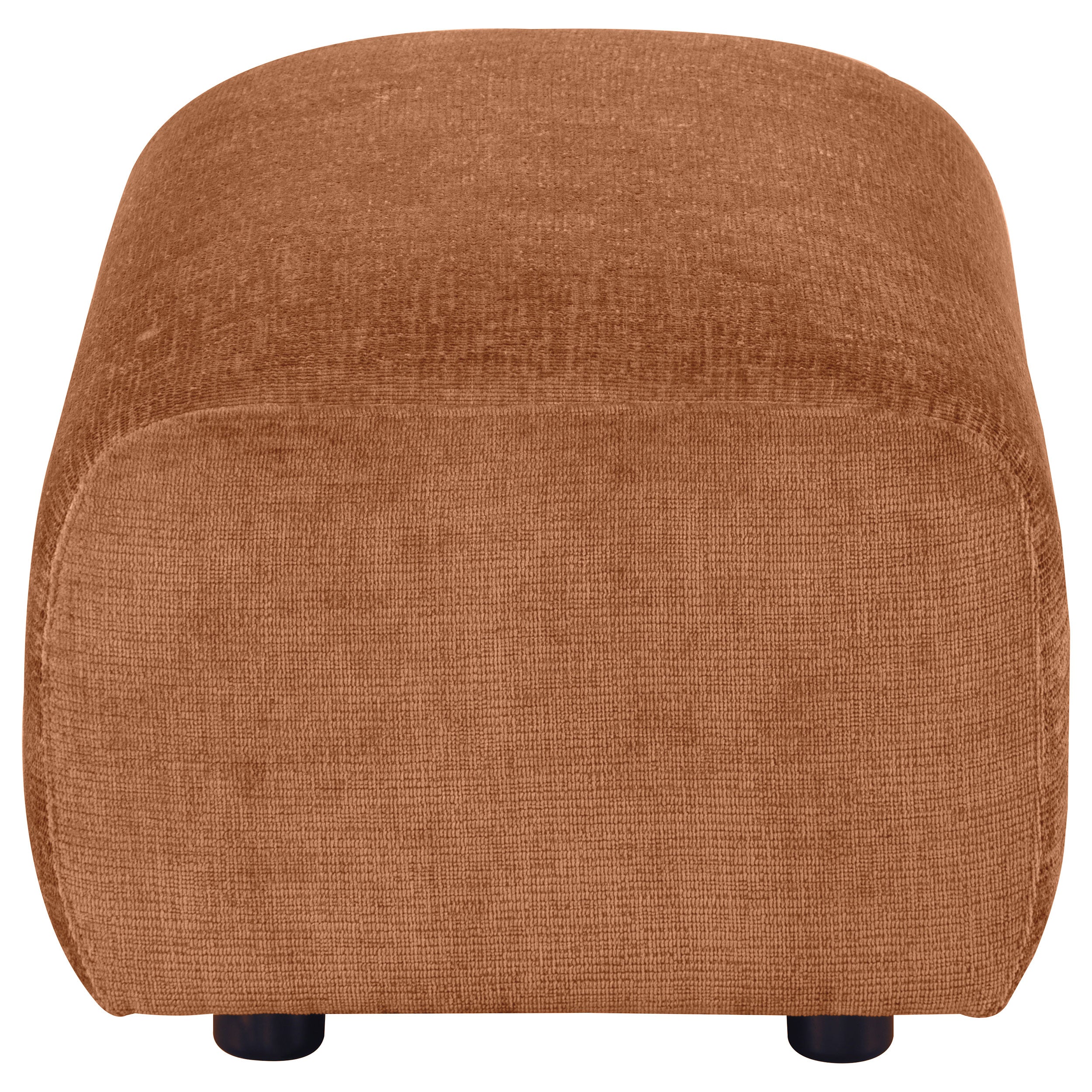 Burnett Chenille Upholstered Ottoman Burnt Orange-