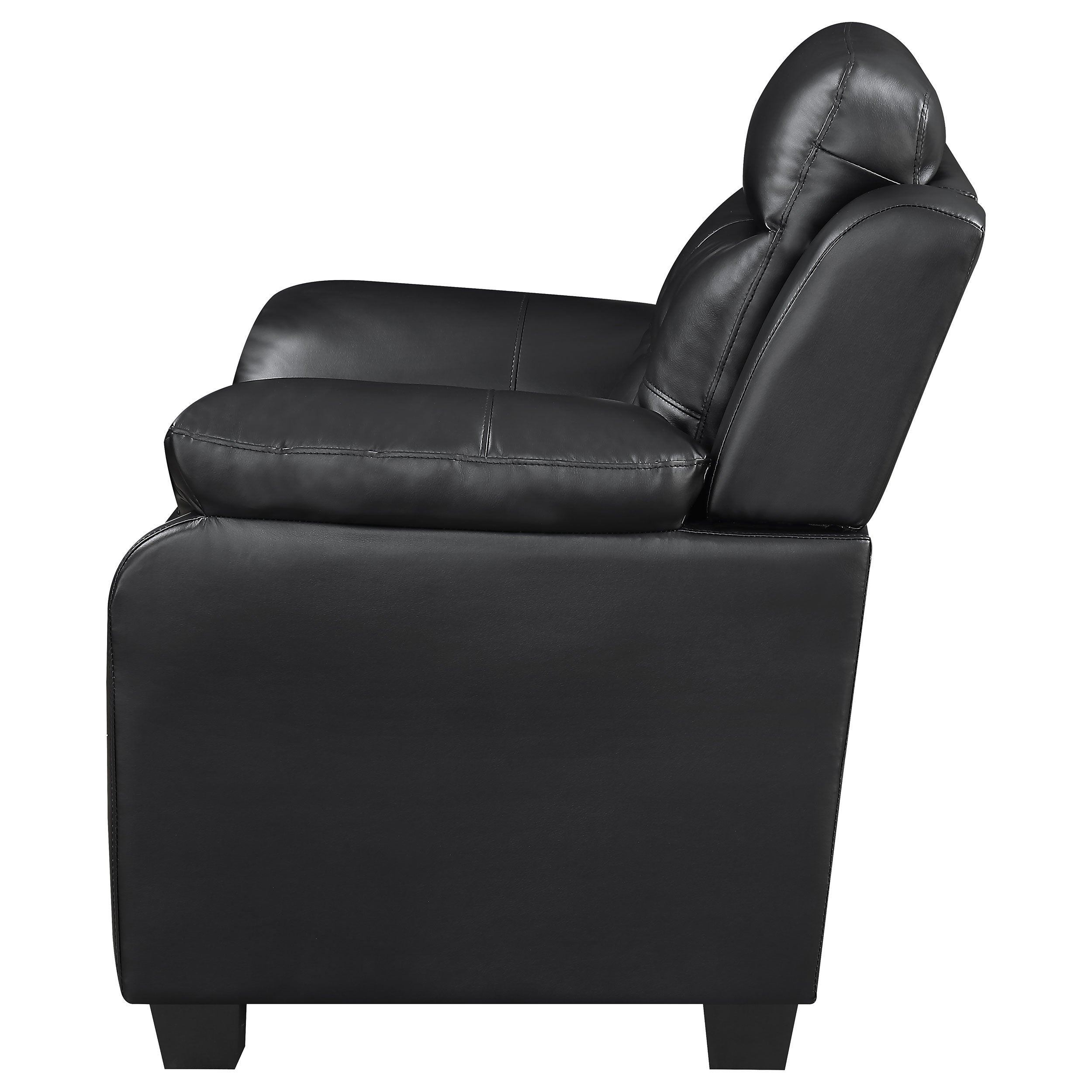 Finley Upholstered Padded Arm Tufted Sofa Black-CoasterEveryday