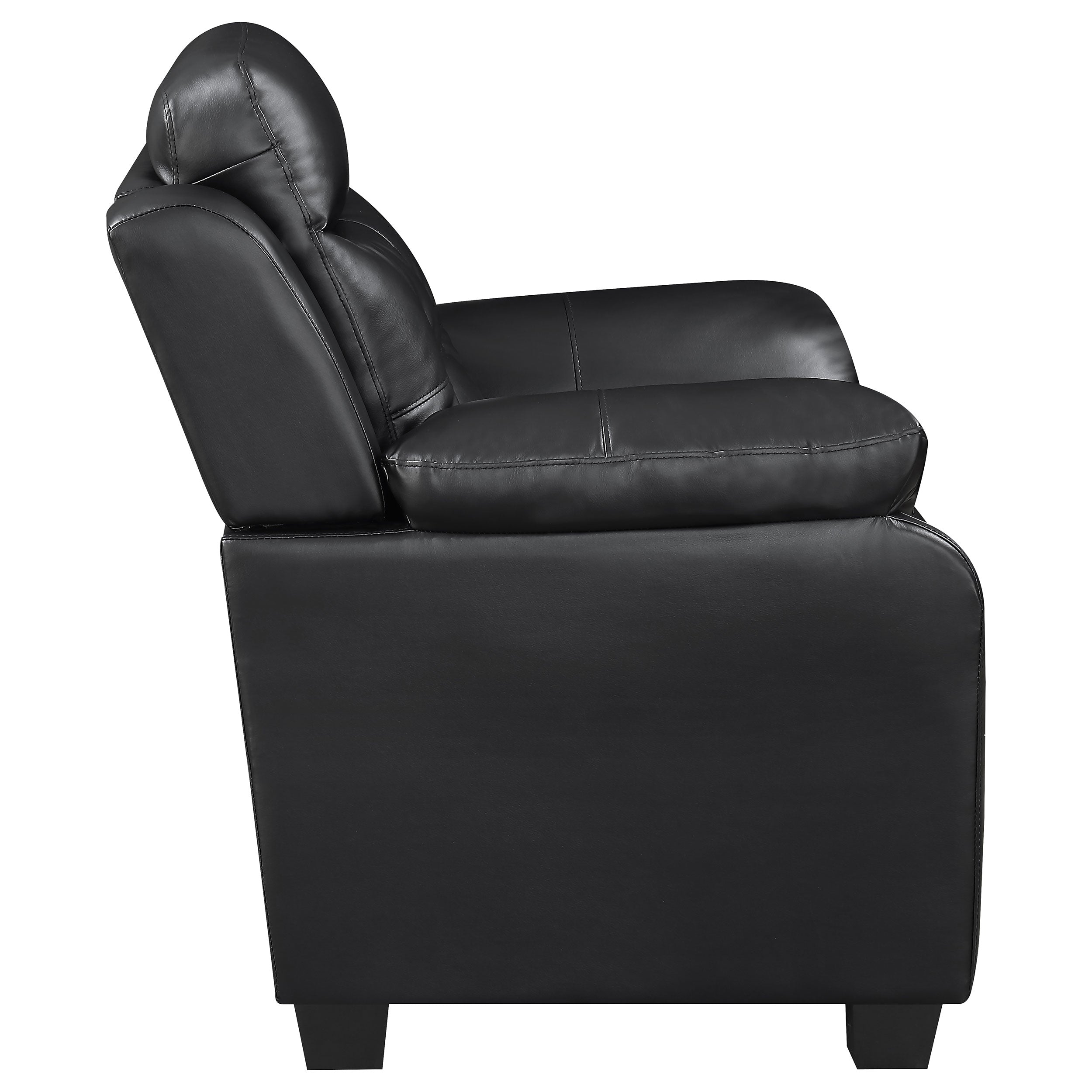 Finley Upholstered Padded Arm Tufted Sofa Black-CoasterEveryday