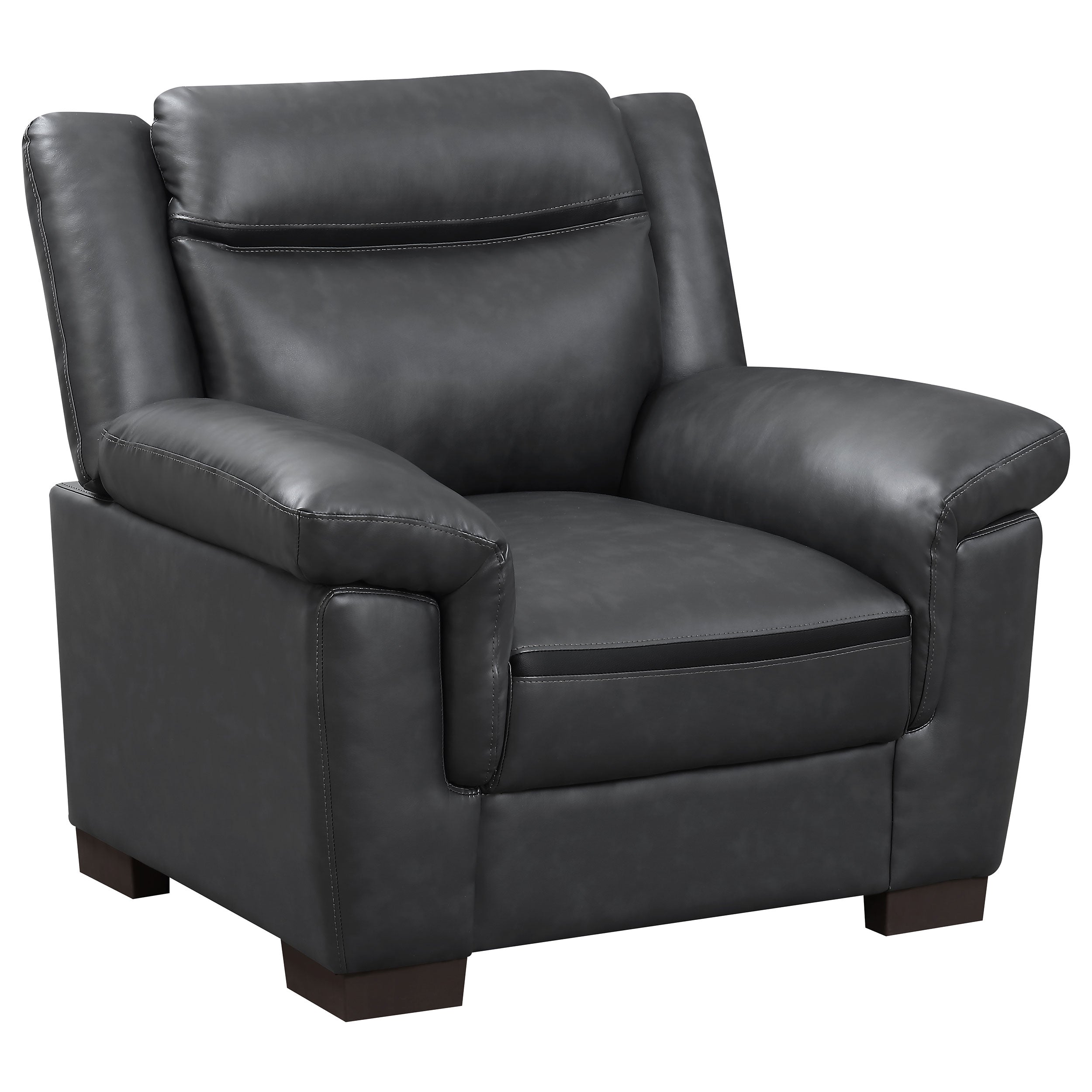 Arabella Upholstered Padded Arm Accent Chair Grey-CoasterEveryday