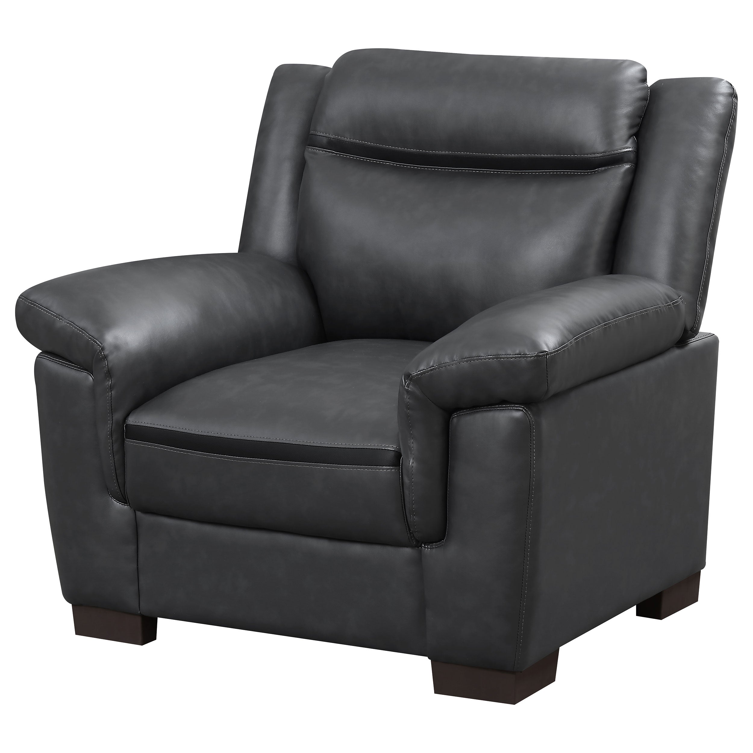 Arabella Upholstered Padded Arm Accent Chair Grey-CoasterEveryday