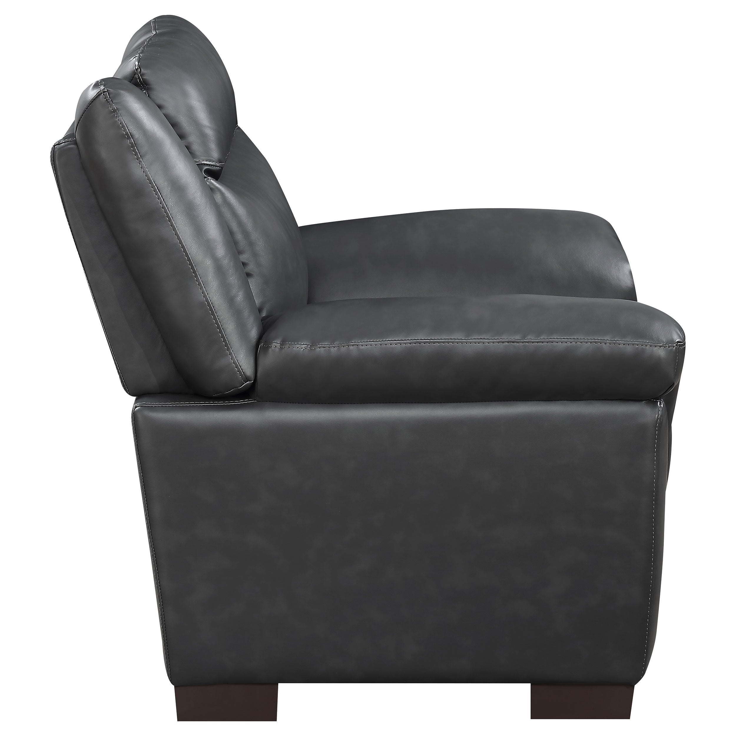 Arabella Upholstered Padded Arm Accent Chair Grey-CoasterEveryday