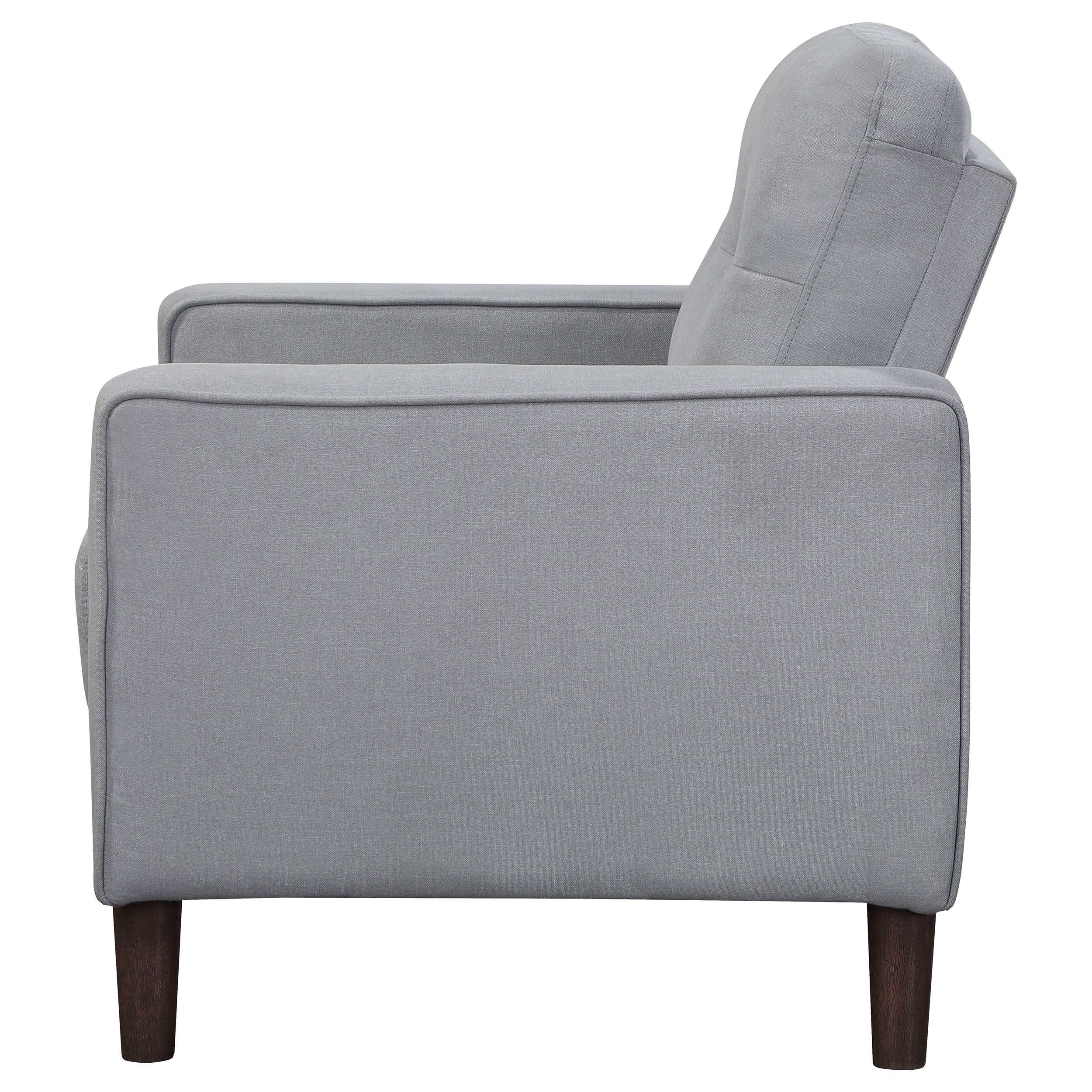 Bowen Upholstered Track Arm Tufted Accent Chair Grey-