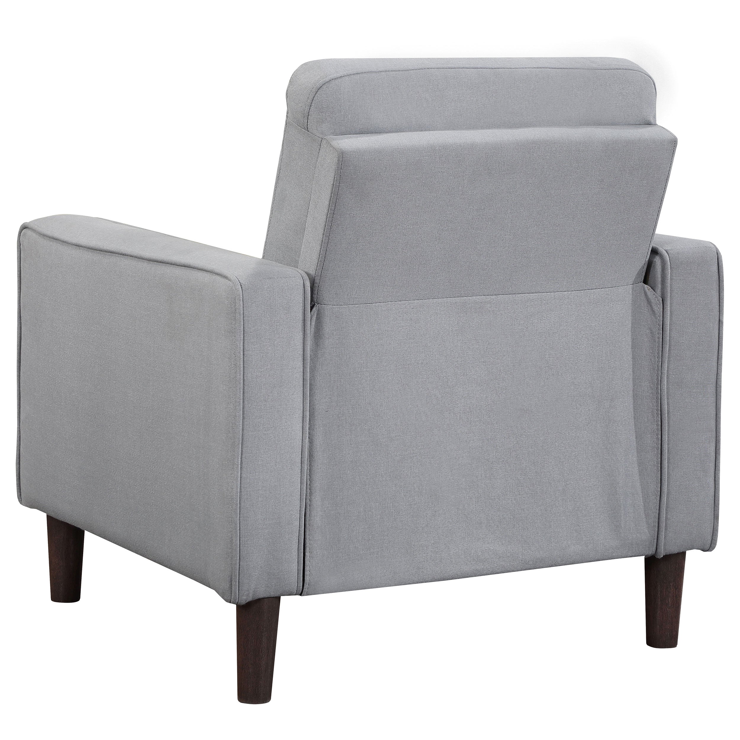 Bowen Upholstered Track Arm Tufted Accent Chair Grey-