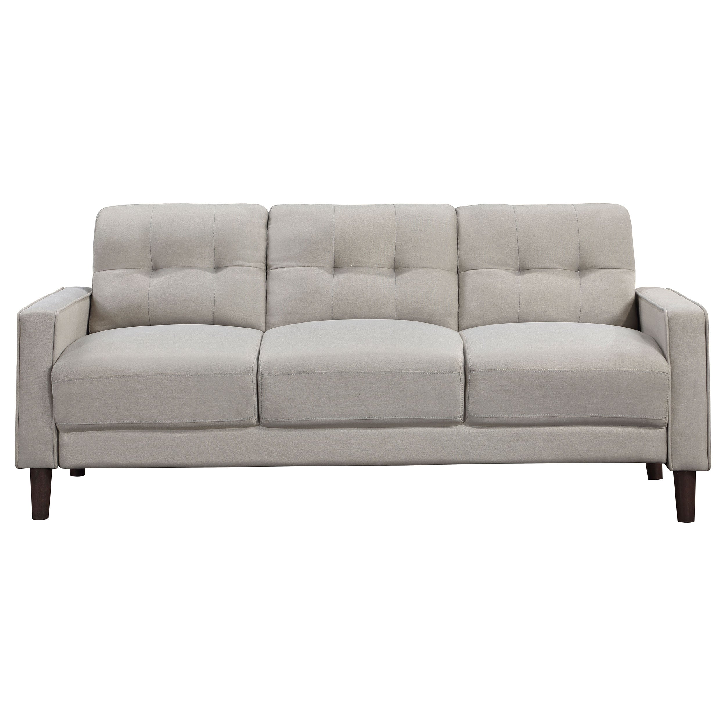 Bowen Upholstered Track Arm Tufted Sofa Beige-