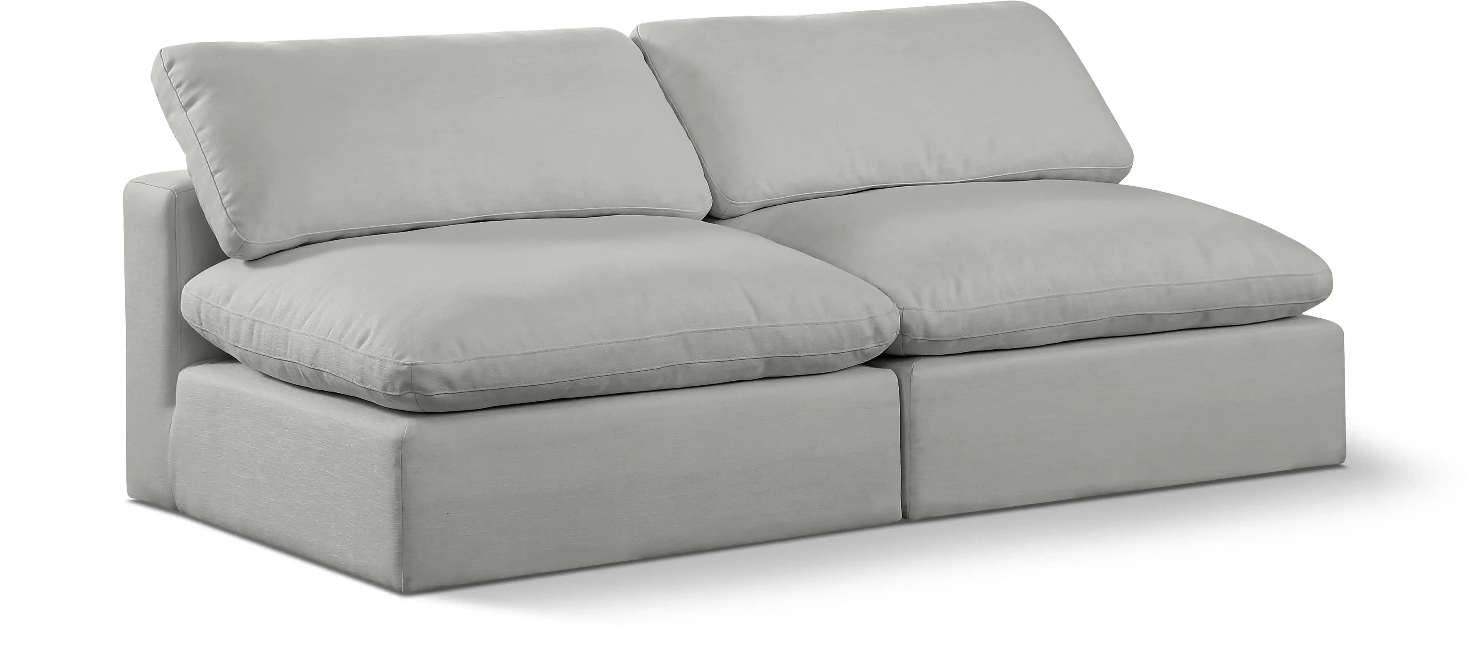 Comfy - Linen Modular Armless Sofa 2 Seats - Best Buy Furniture