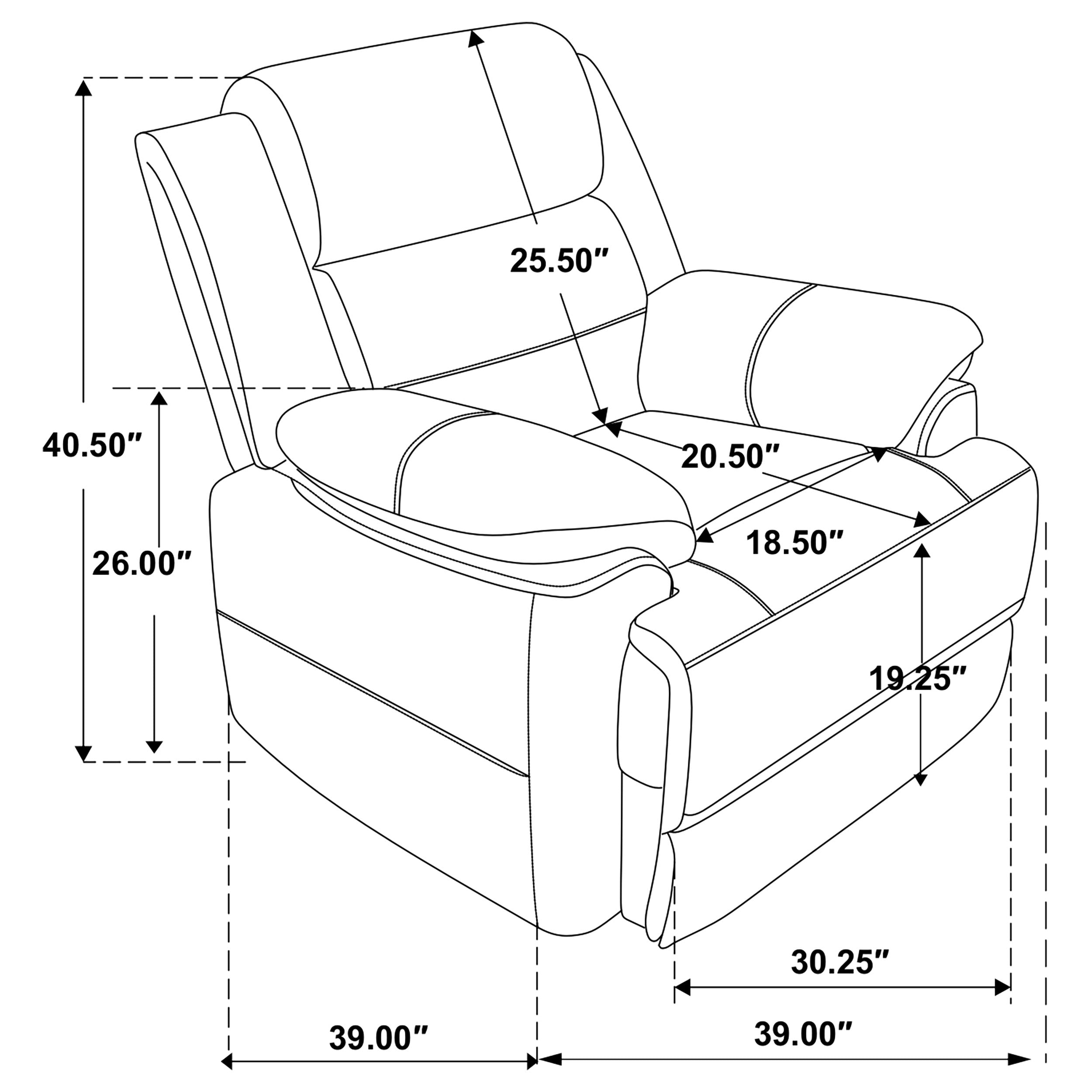 Ellington Upholstered Padded Arm Accent Chair Dark Brown-