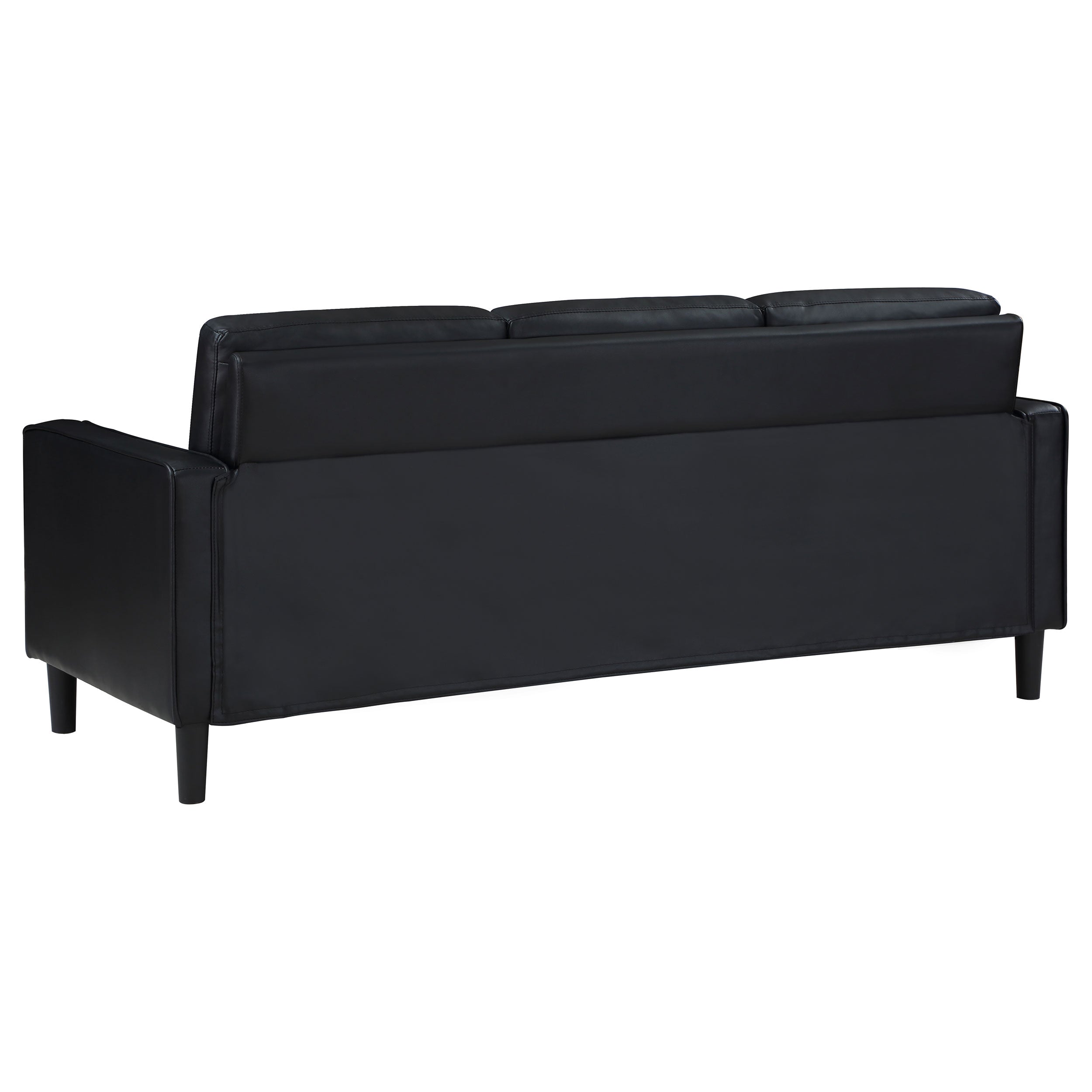 Ruth Upholstered Track Arm Sofa Black-