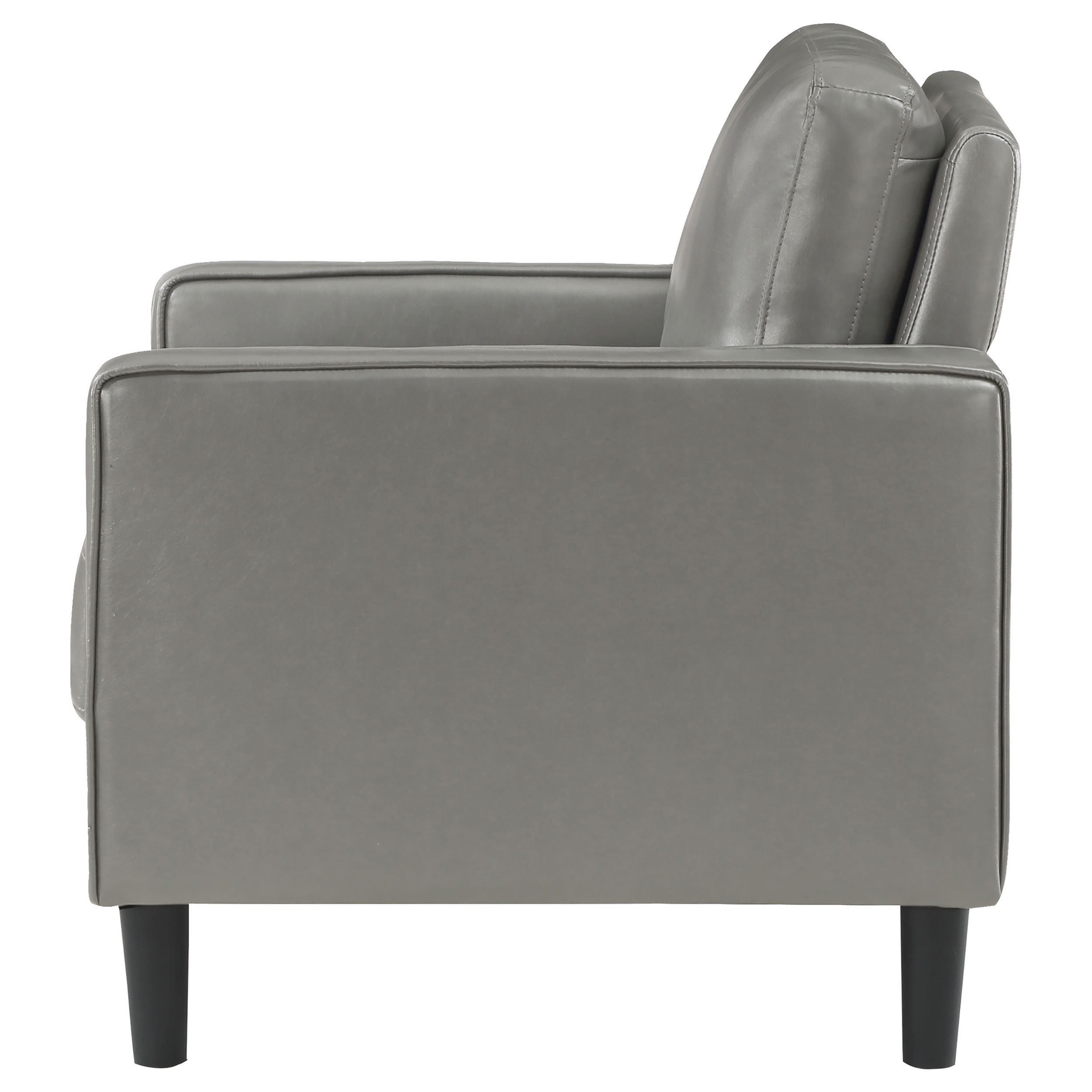 Ruth Upholstered Track Arm Accent Chair Grey-