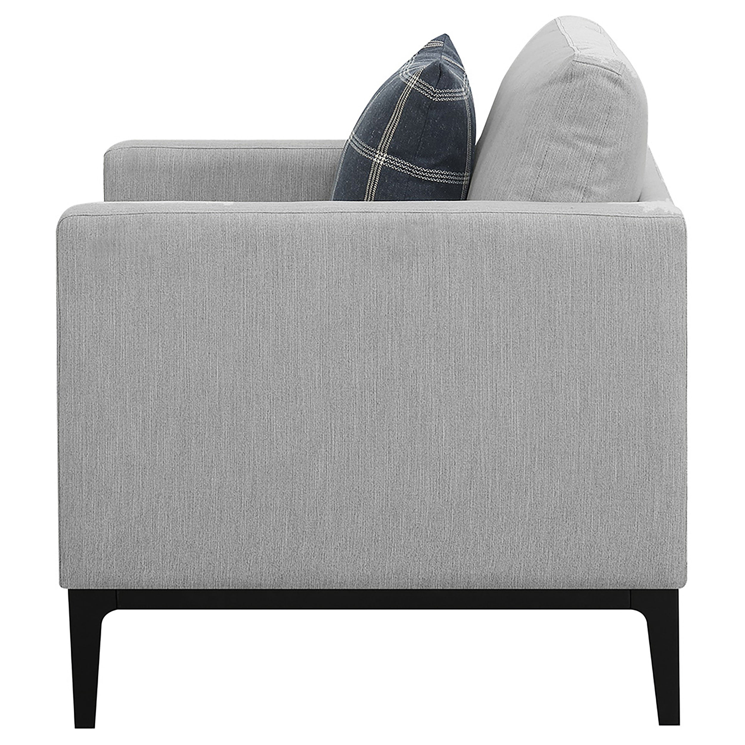 Apperson Upholstered Track Arm Accent Chair Light Grey-CoasterElevations