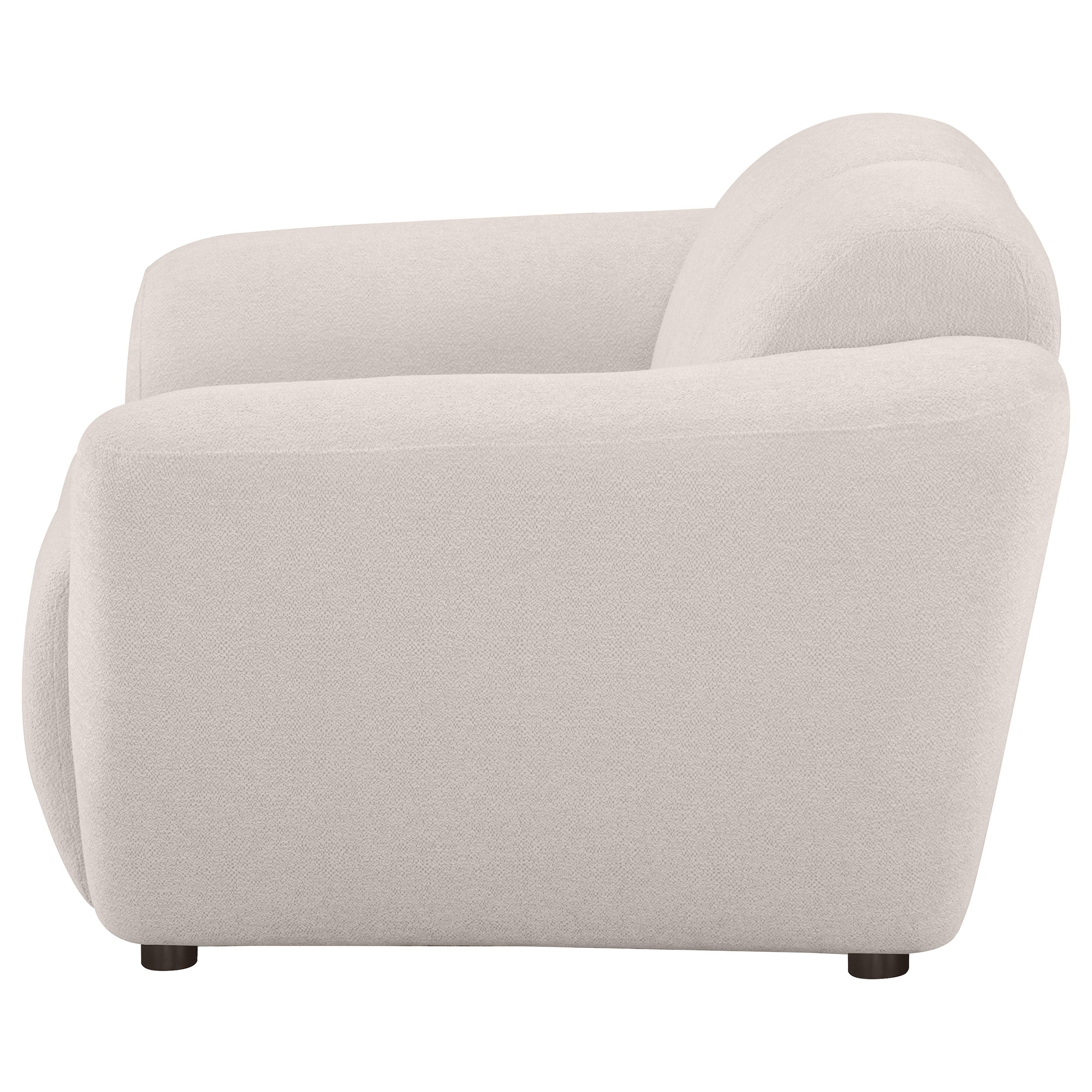 Destino Chenille Upholstered Splayed Arm Accent Chair Greige-