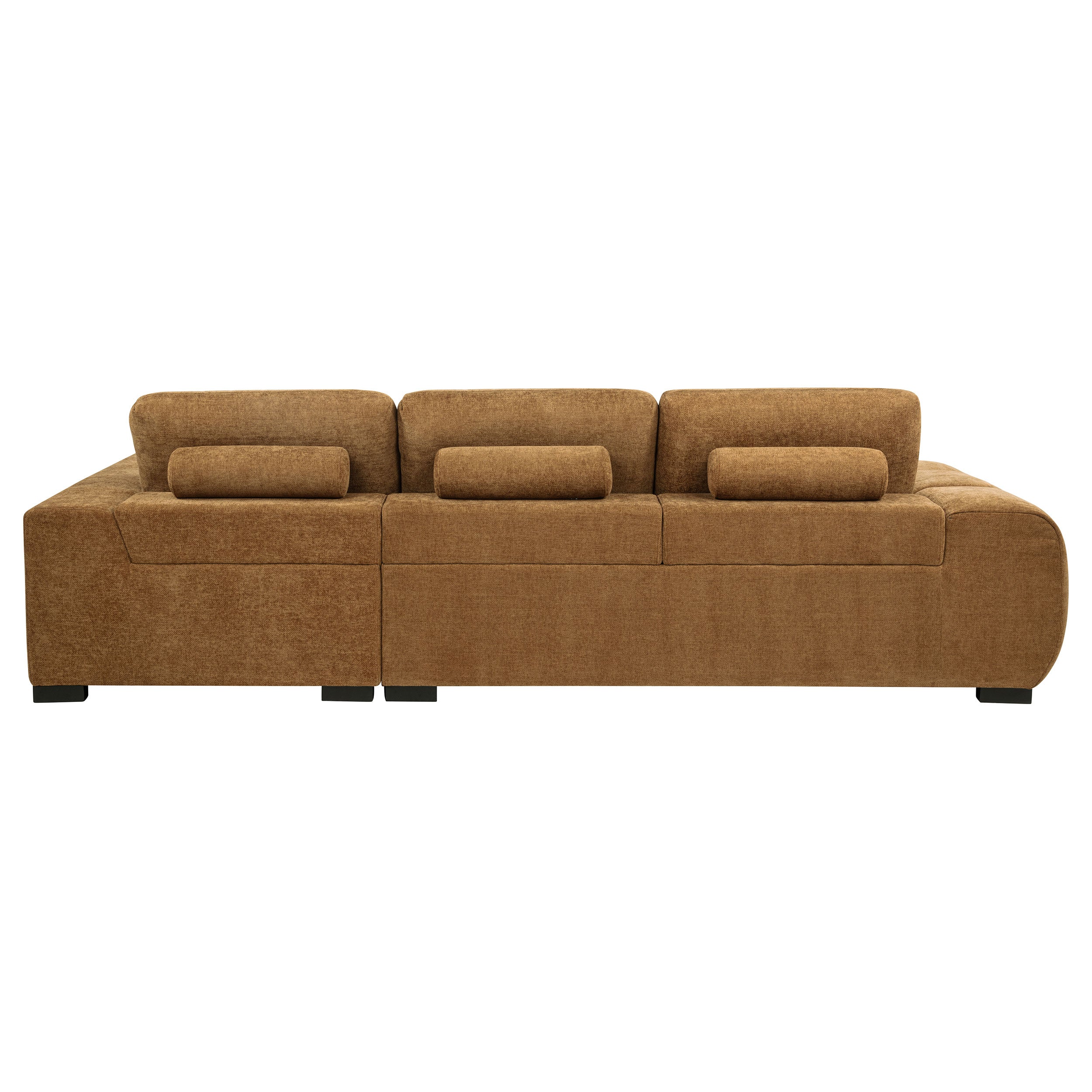 Octavia Upholstered Sectional Chaise Sofa Amber-