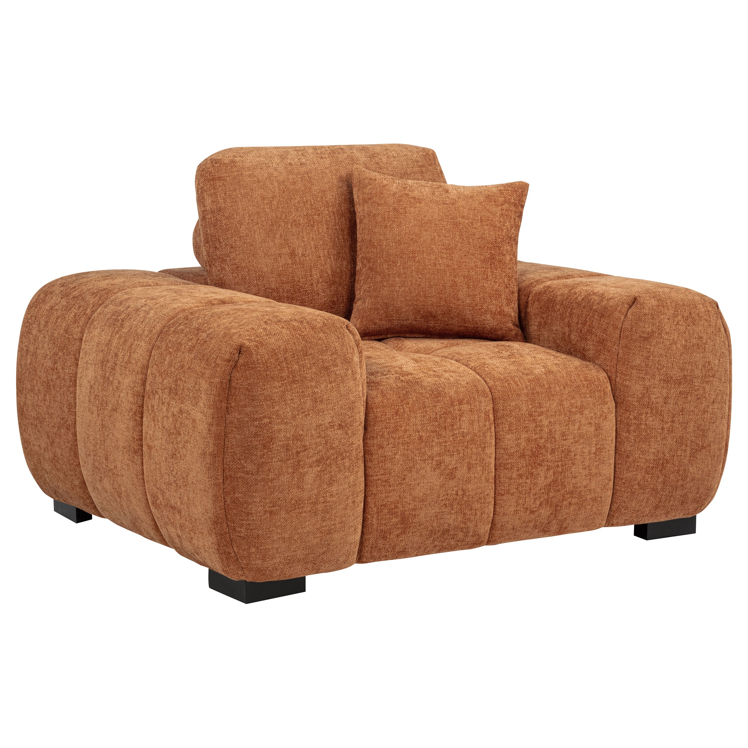 Octavia Upholstered Track Arm Accent Chair Orange-