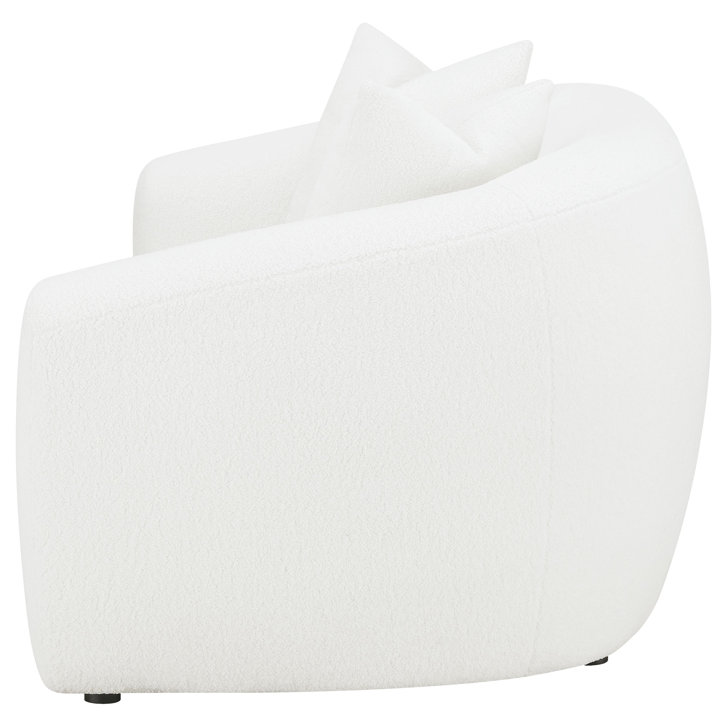 Isabella Faux Sheepskin Upholstered Loveseat Natural-CoasterElevations