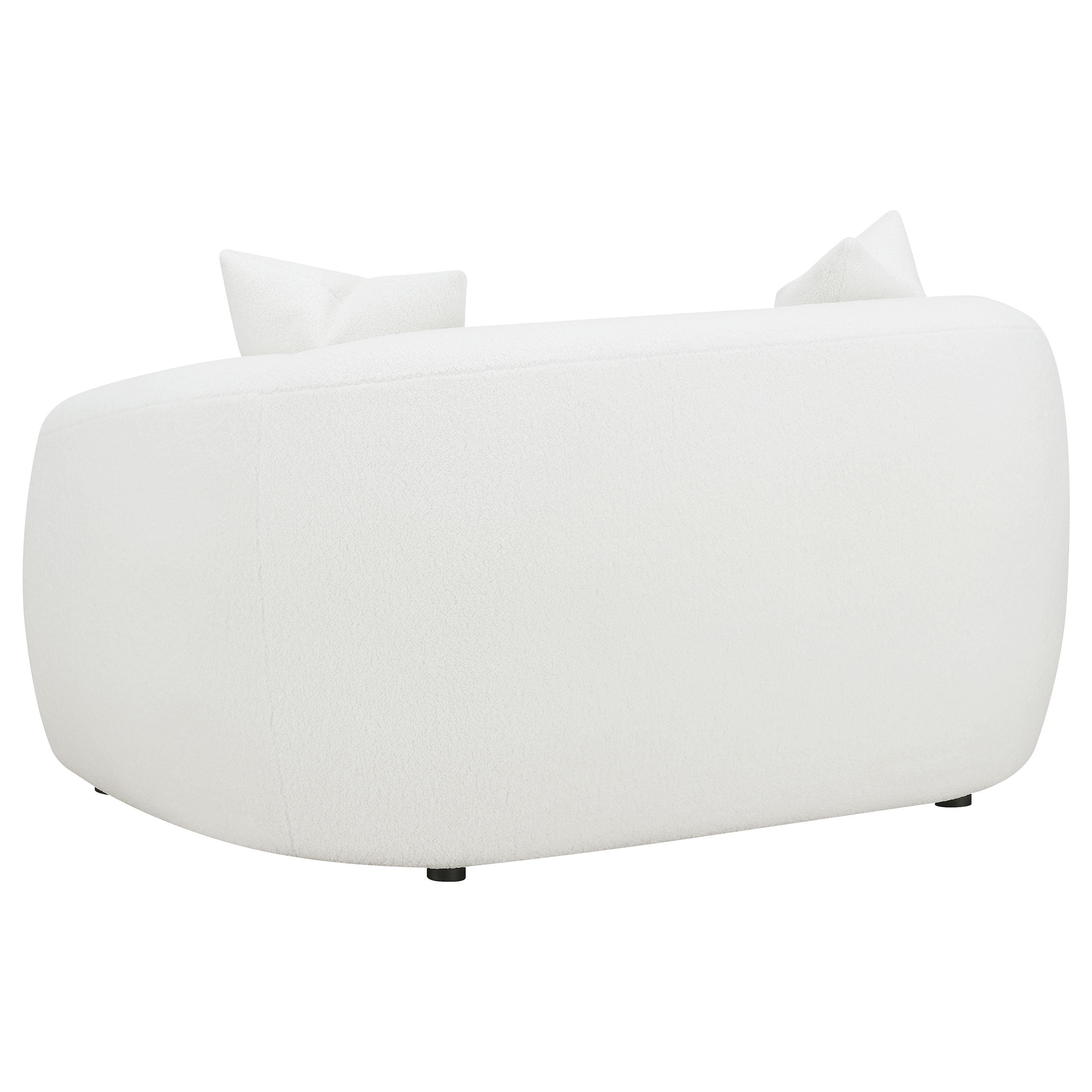 Isabella Faux Sheepskin Upholstered Loveseat Natural-CoasterElevations