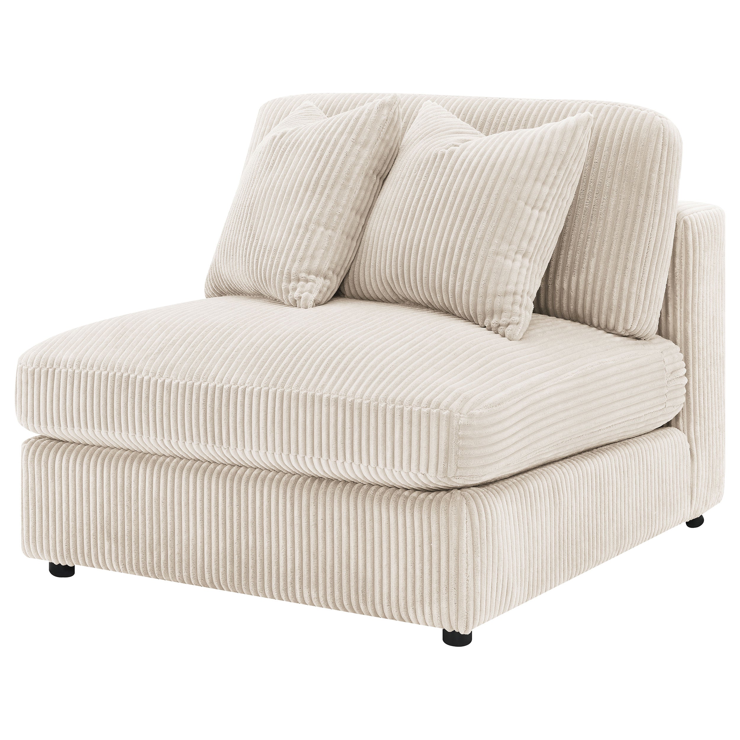 Blaine Upholstered Armless Chair Sand-