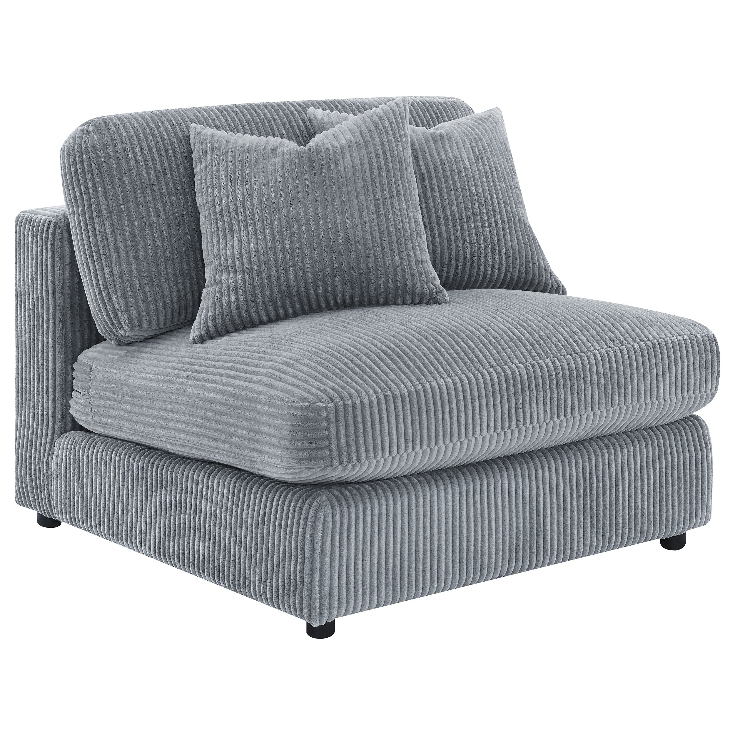 Blaine Upholstered Reversible Chaise Sectional Sofa Fog-