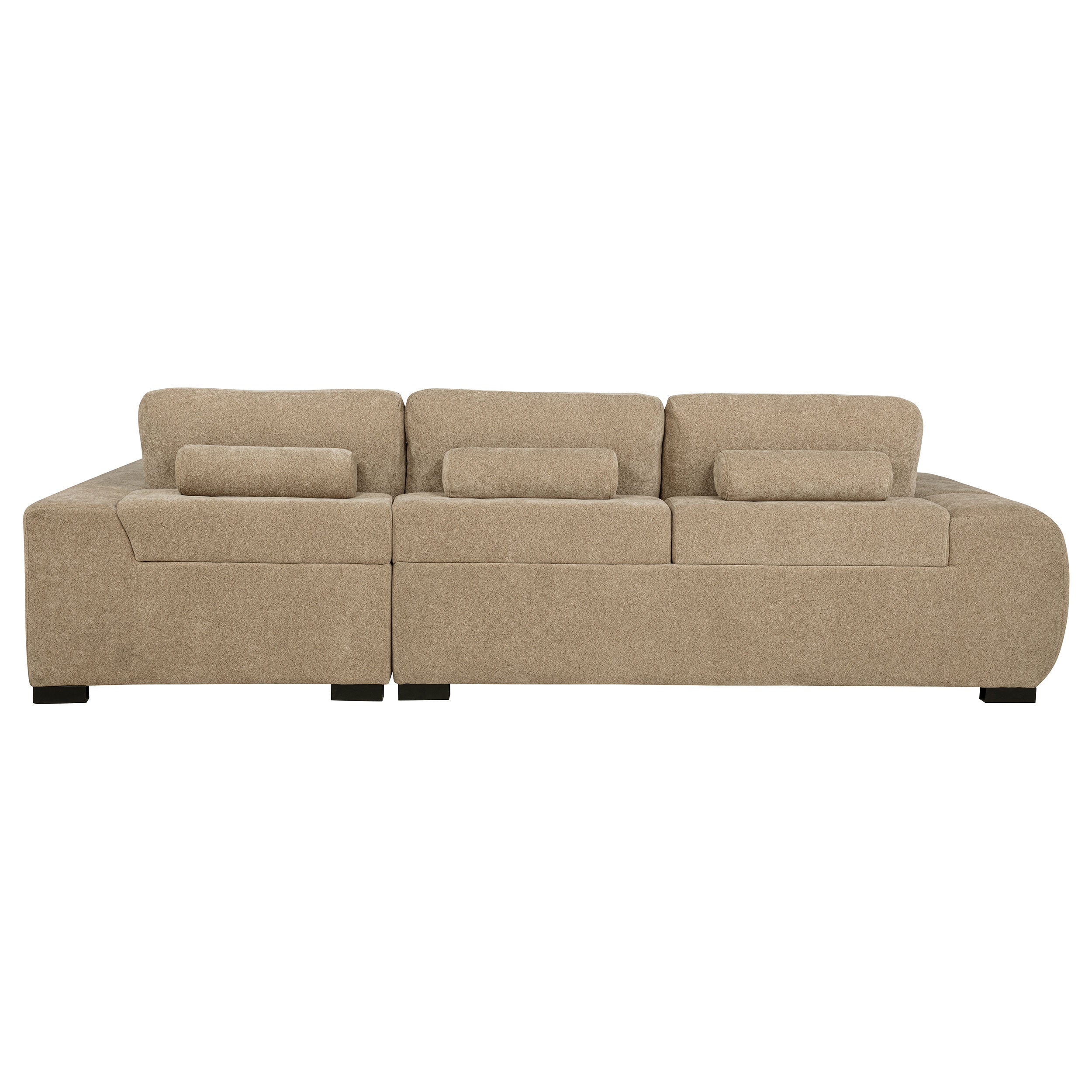 Octavia Upholstered Sectional Chaise Sofa Camel-