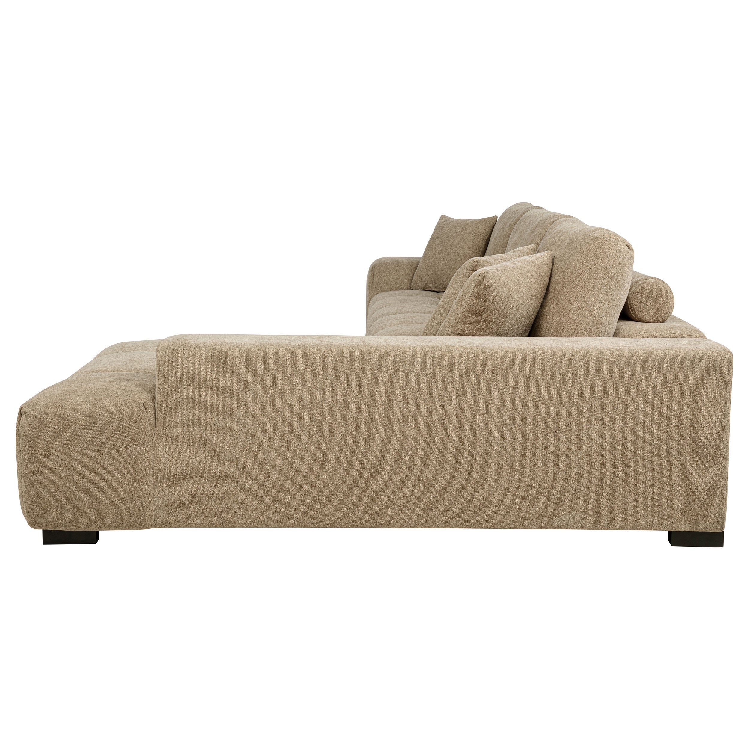 Octavia Upholstered Sectional Chaise Sofa Camel-