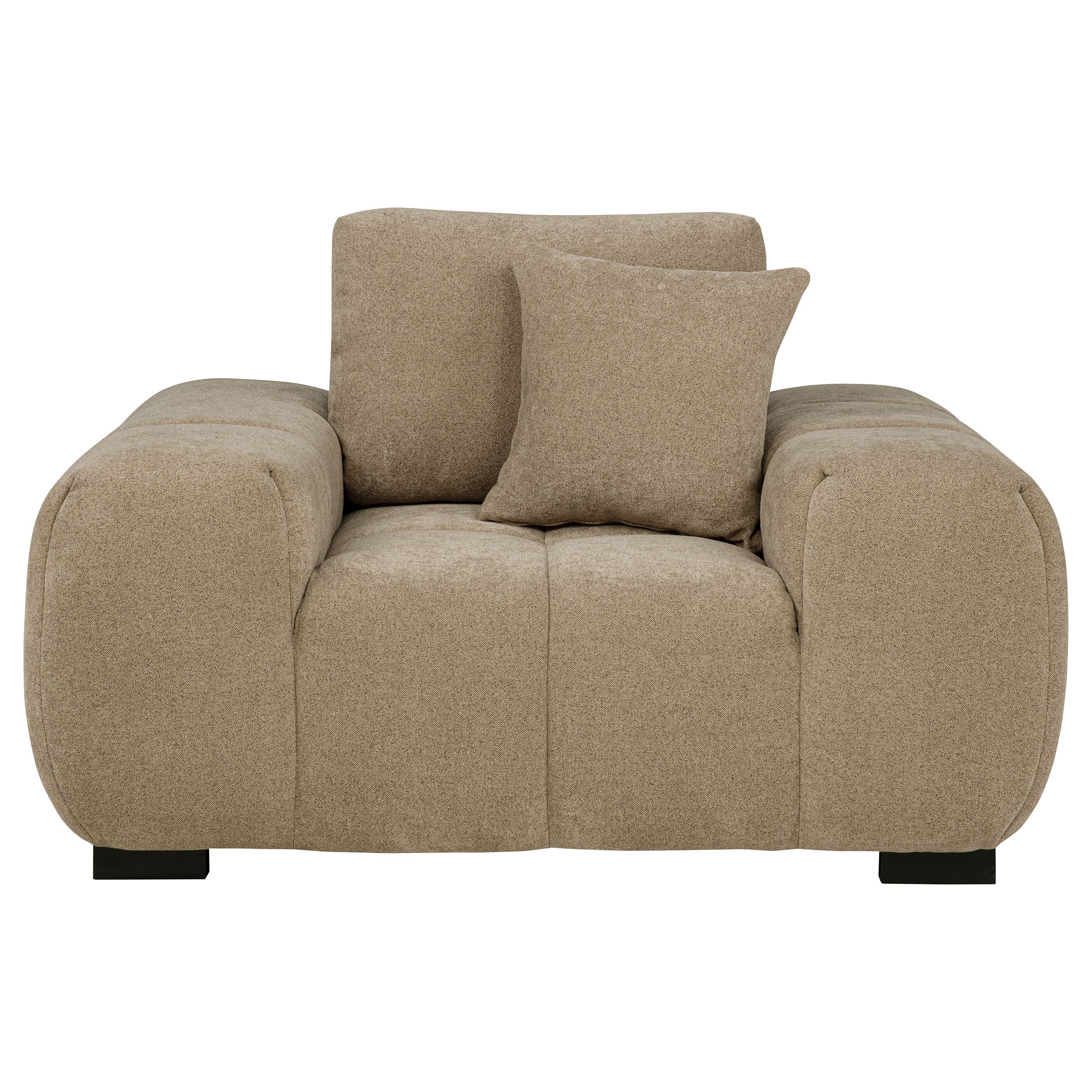 Octavia Upholstered Track Arm Accent Chair Camel-