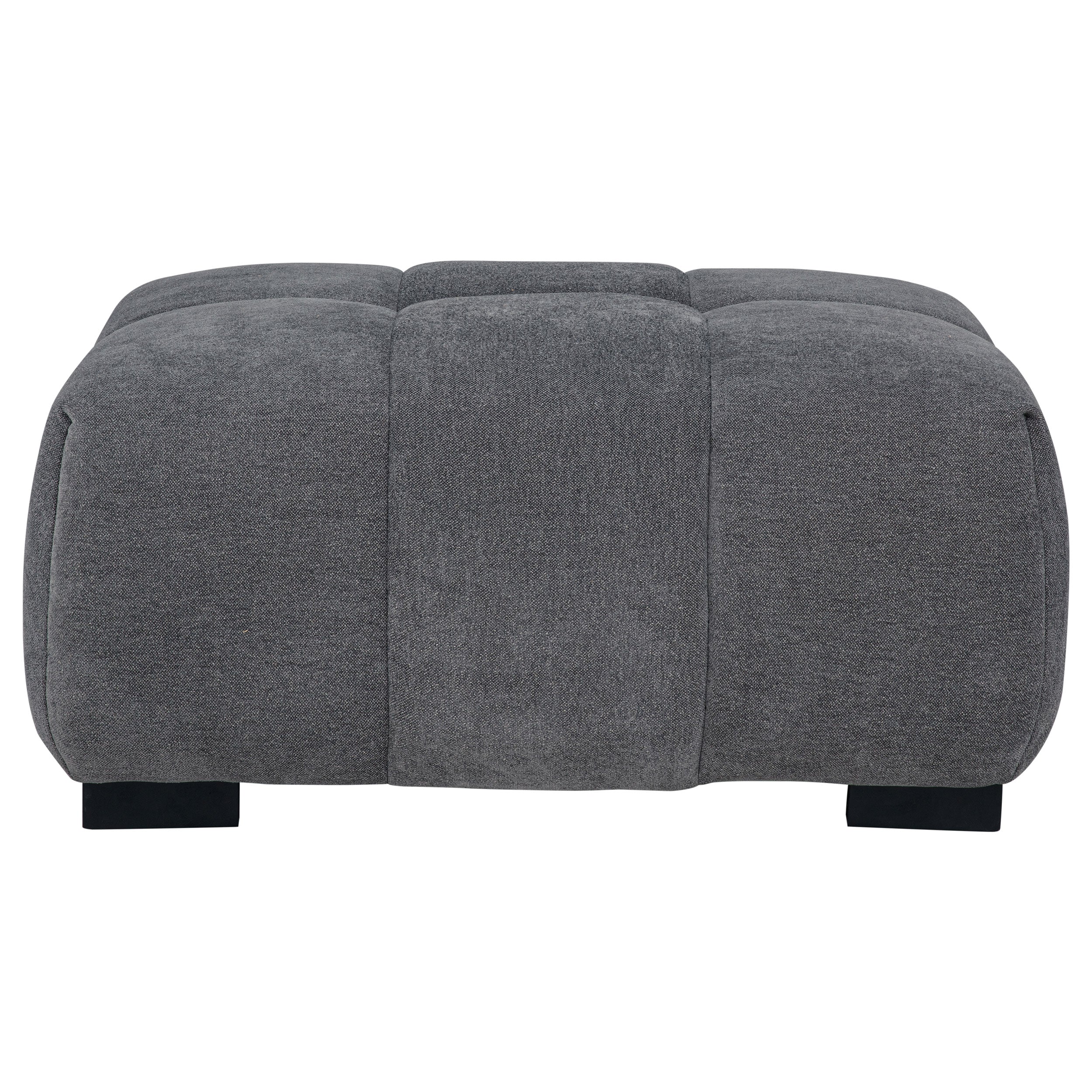 Octavia Upholstered Rectangular Ottoman Charcoal Grey-