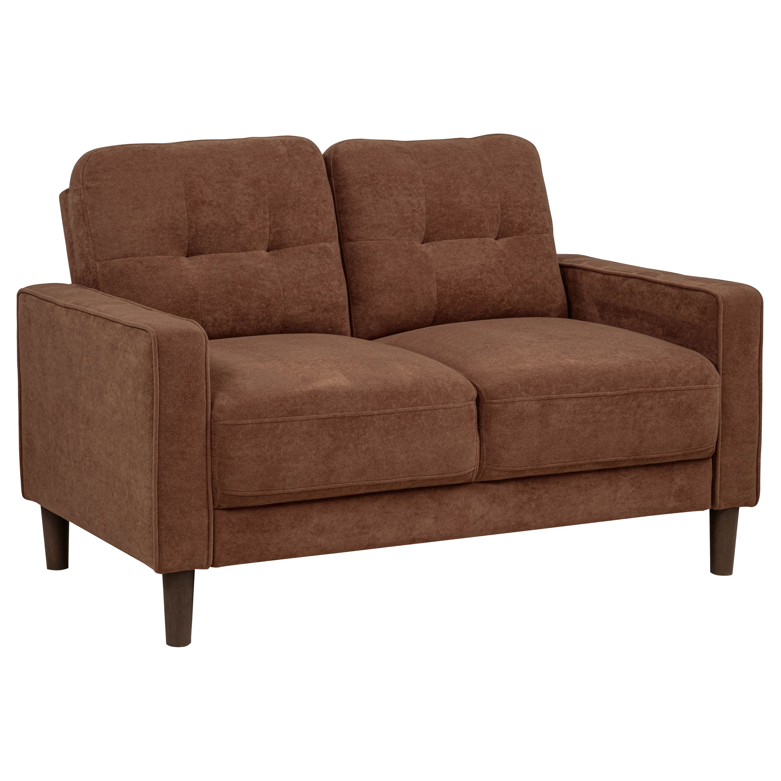 Bowen II Fabric Upholstered Track Arm Loveseat Rust-