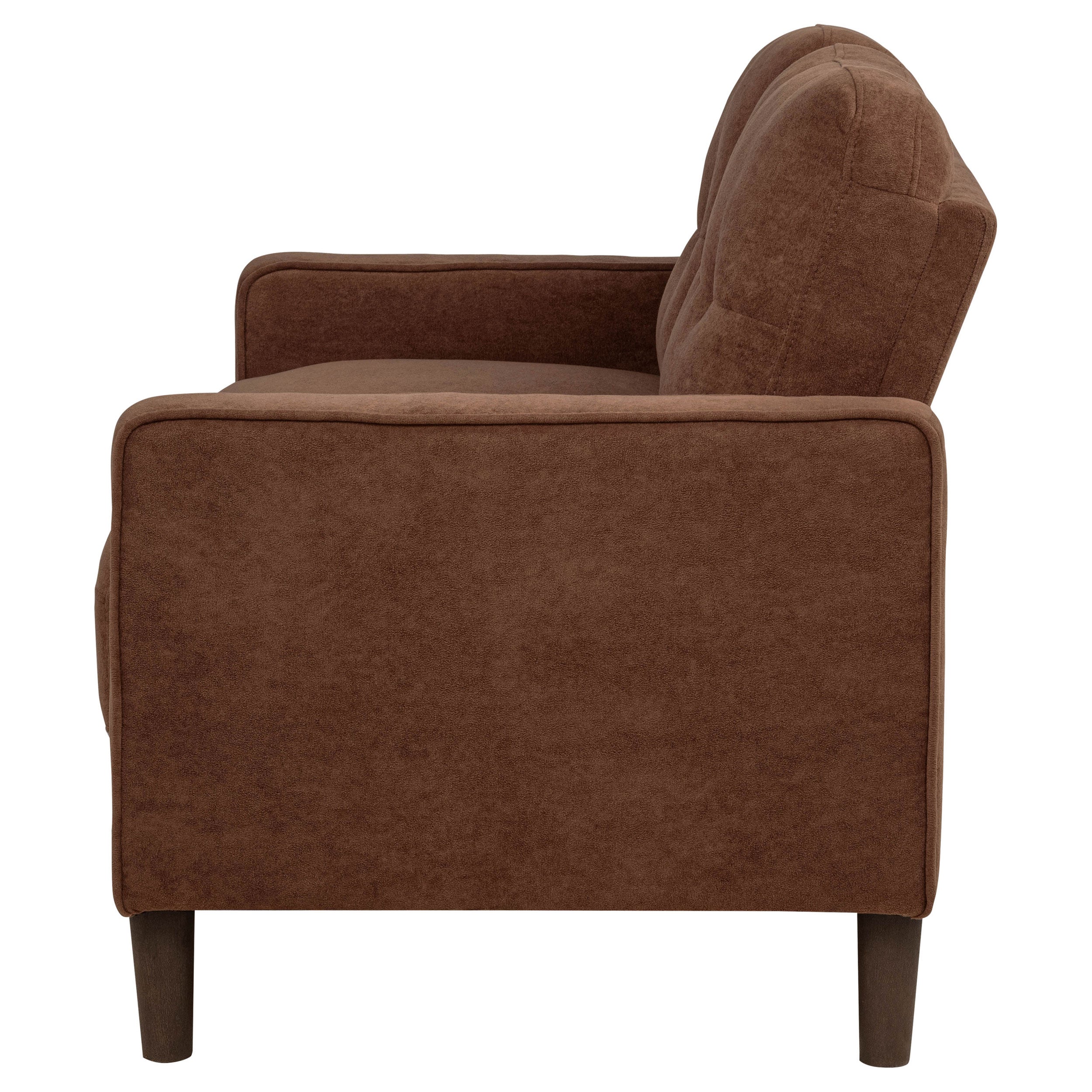 Bowen II Fabric Upholstered Track Arm Loveseat Rust-