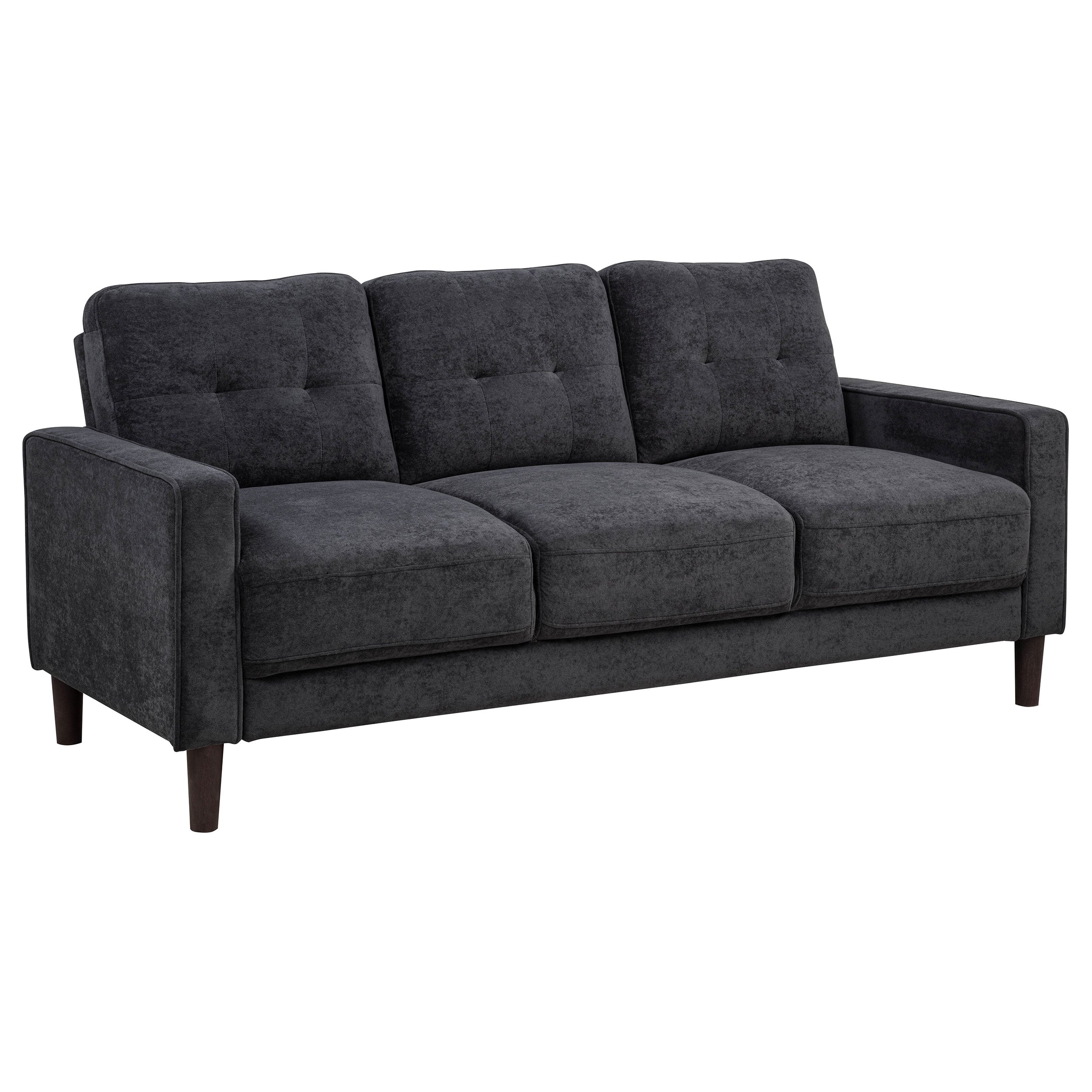 Bowen II Fabric Upholstered Track Arm Sofa Steel Grey-
