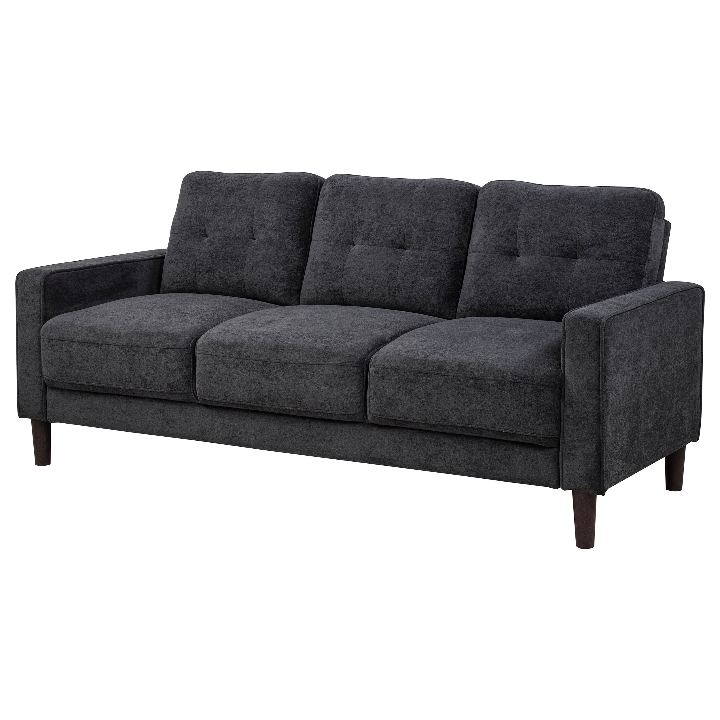 Bowen II Fabric Upholstered Track Arm Sofa Steel Grey-