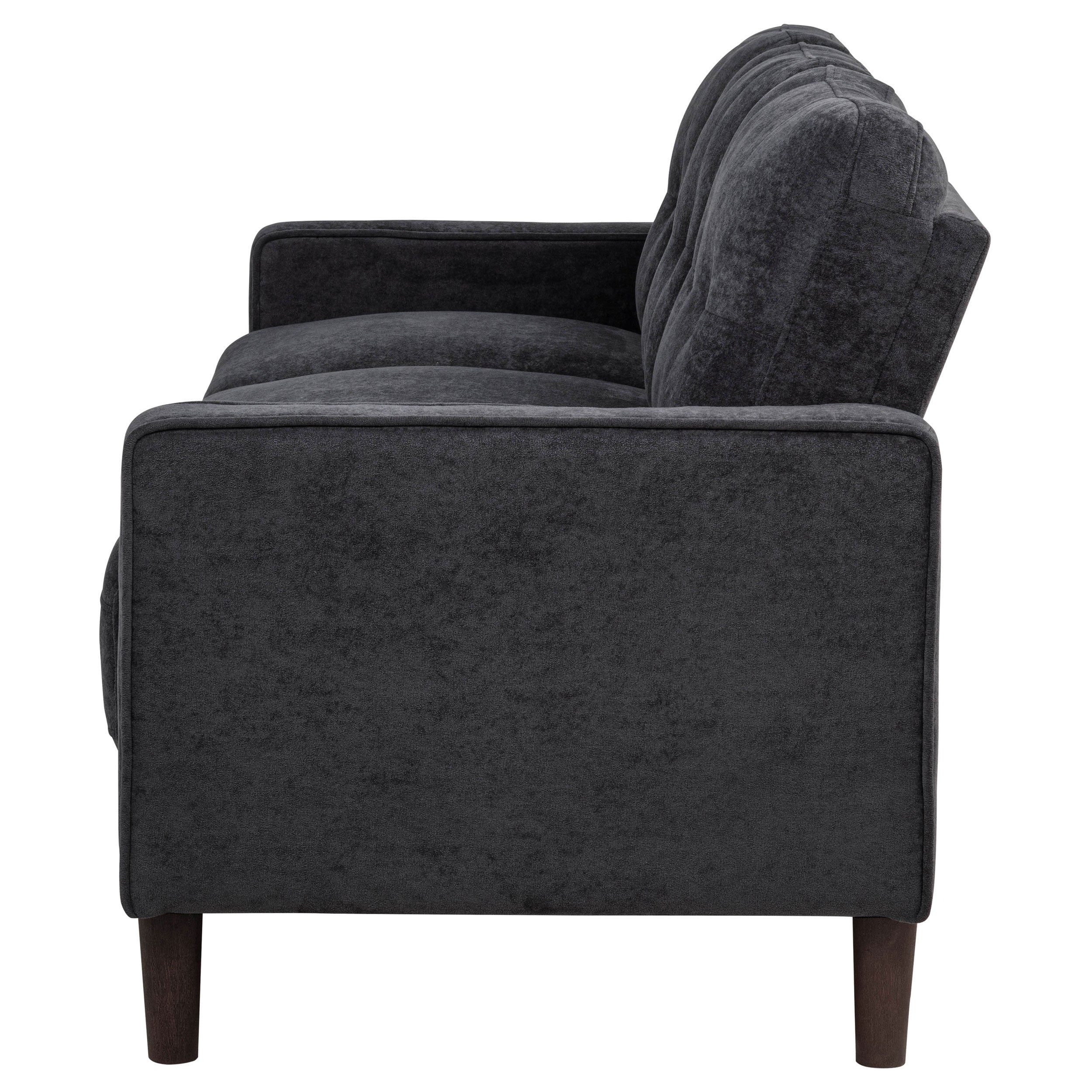 Bowen II Fabric Upholstered Track Arm Sofa Steel Grey-