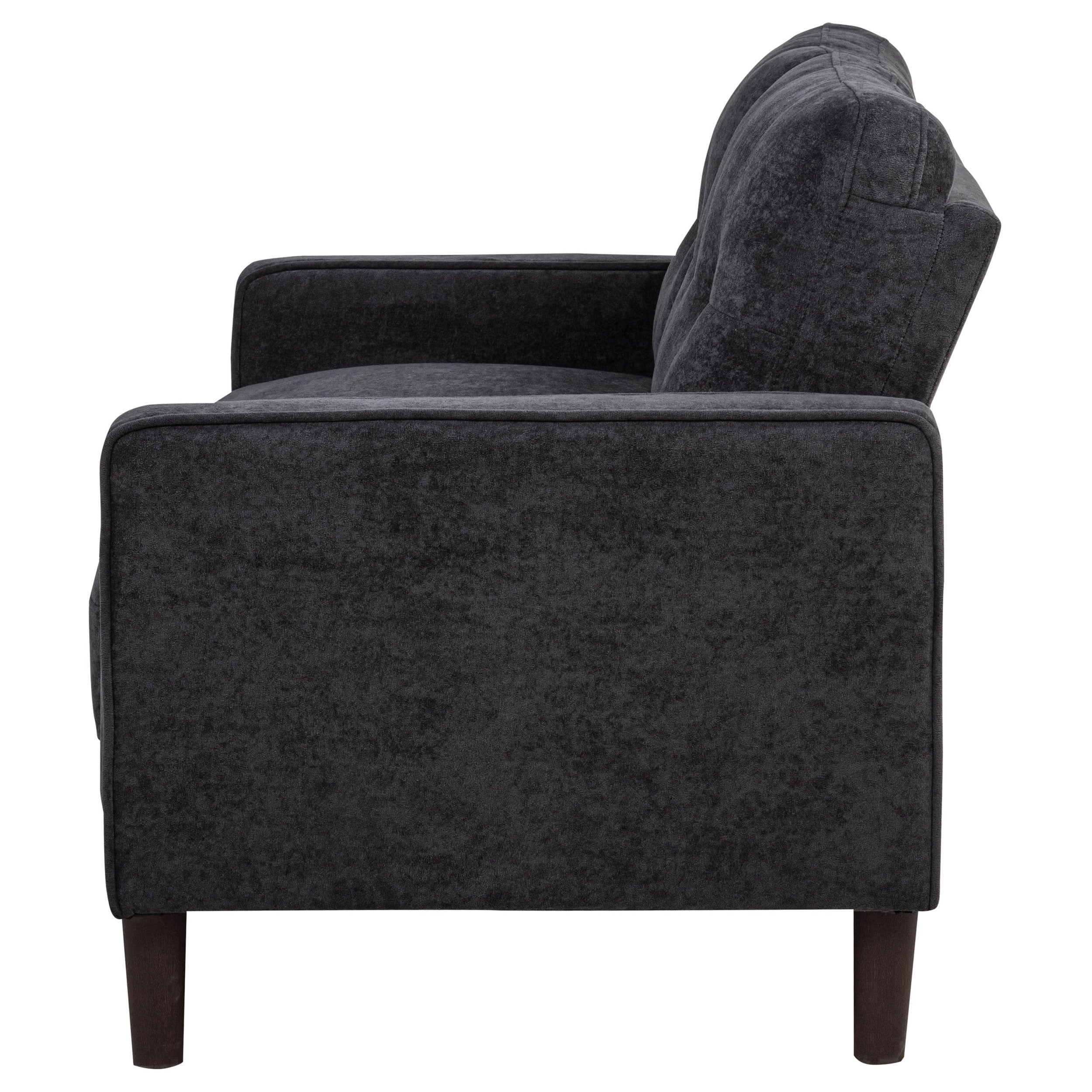 Bowen II Fabric Upholstered Track Arm Loveseat Steel Grey-