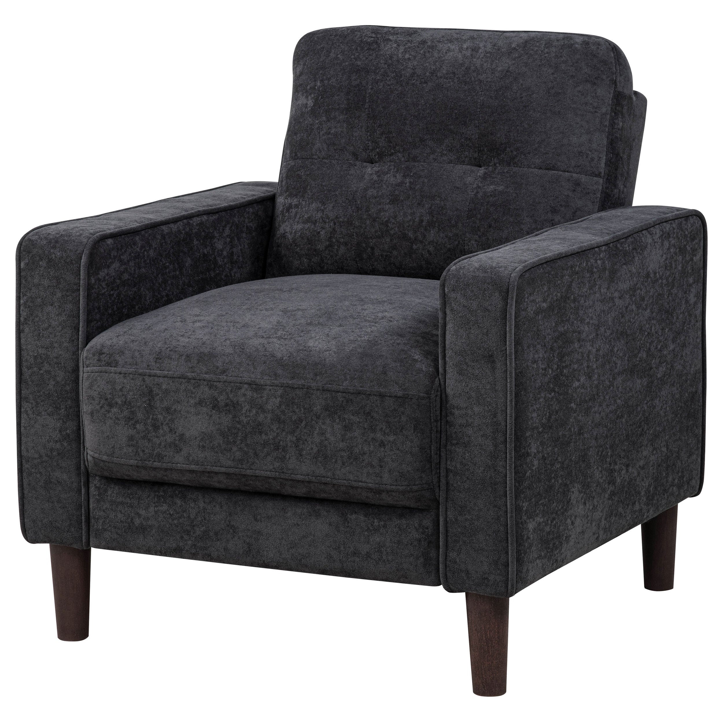 Bowen II Fabric Upholstered Track Arm Chair Steel Grey-
