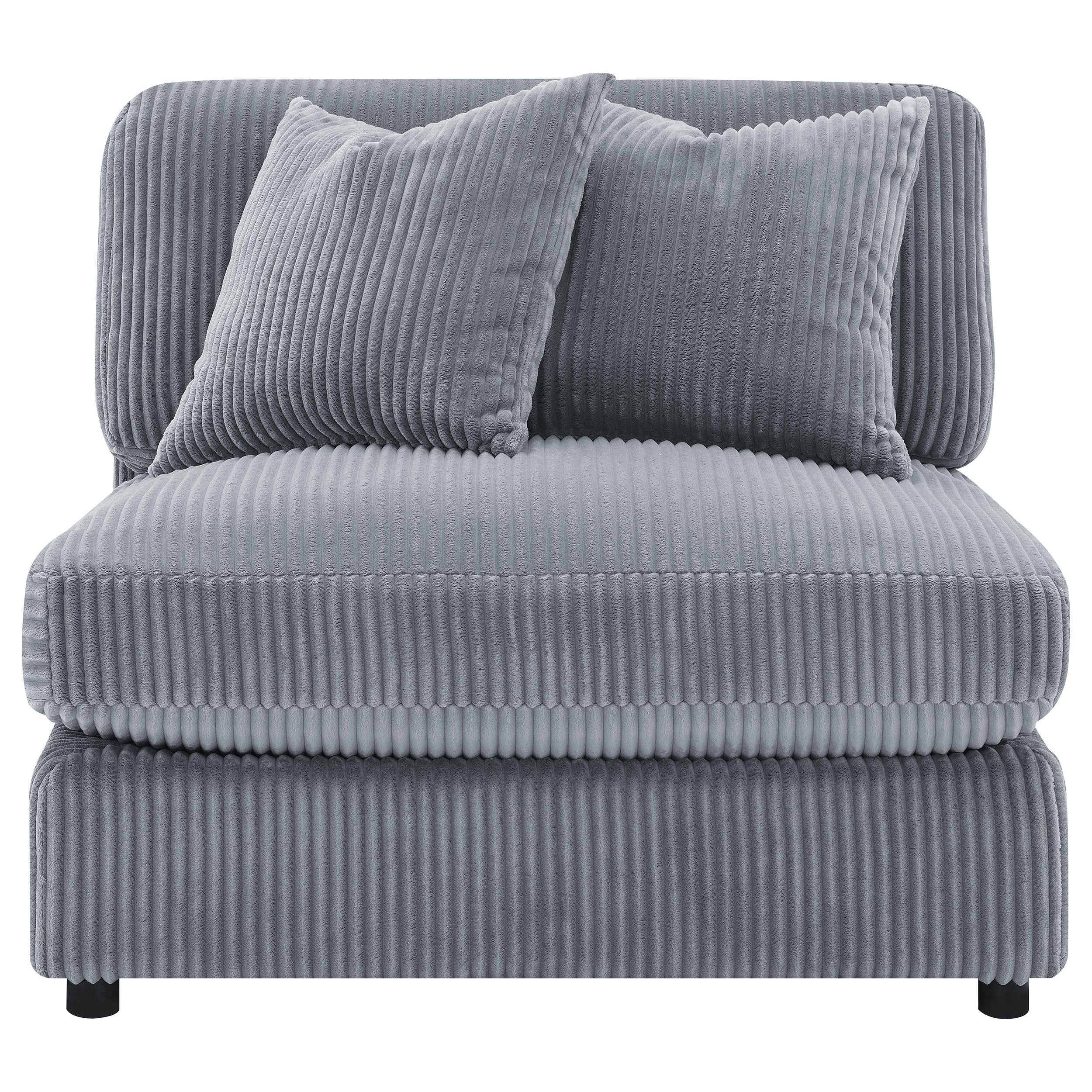 Blaine Upholstered Armless Chair Fog-