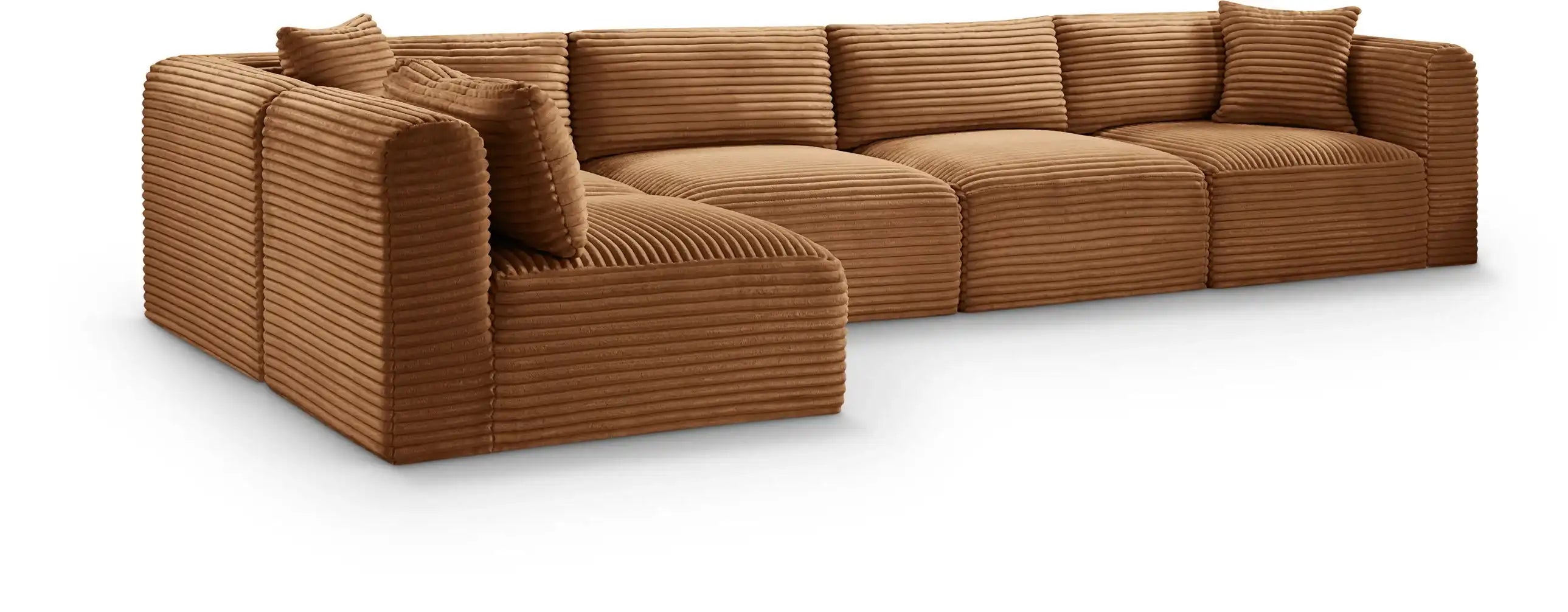 Shaggy - Fabric 5 Piece Modular Sectional - Best Buy Furniture