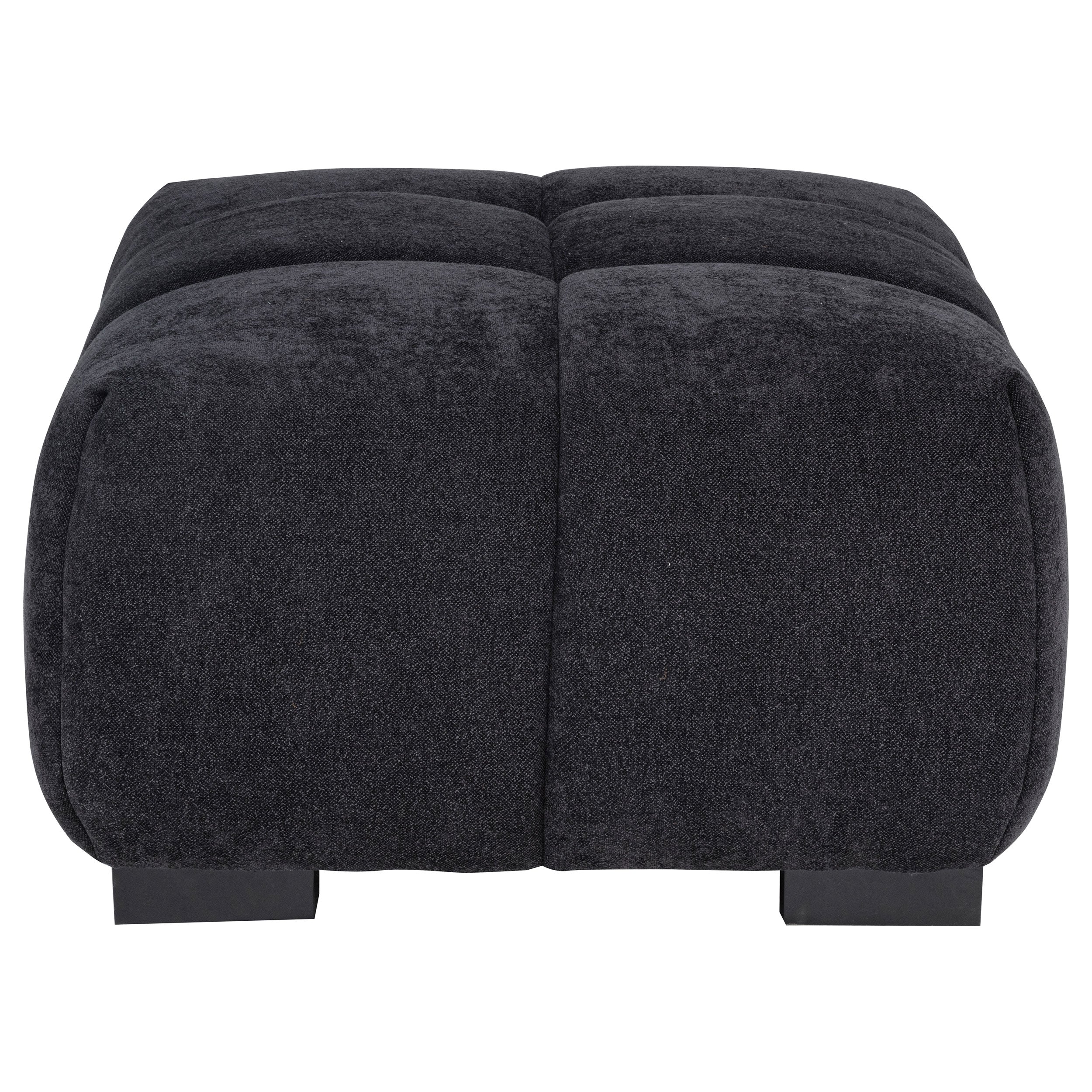 Octavia Upholstered Rectangular Ottoman Black-