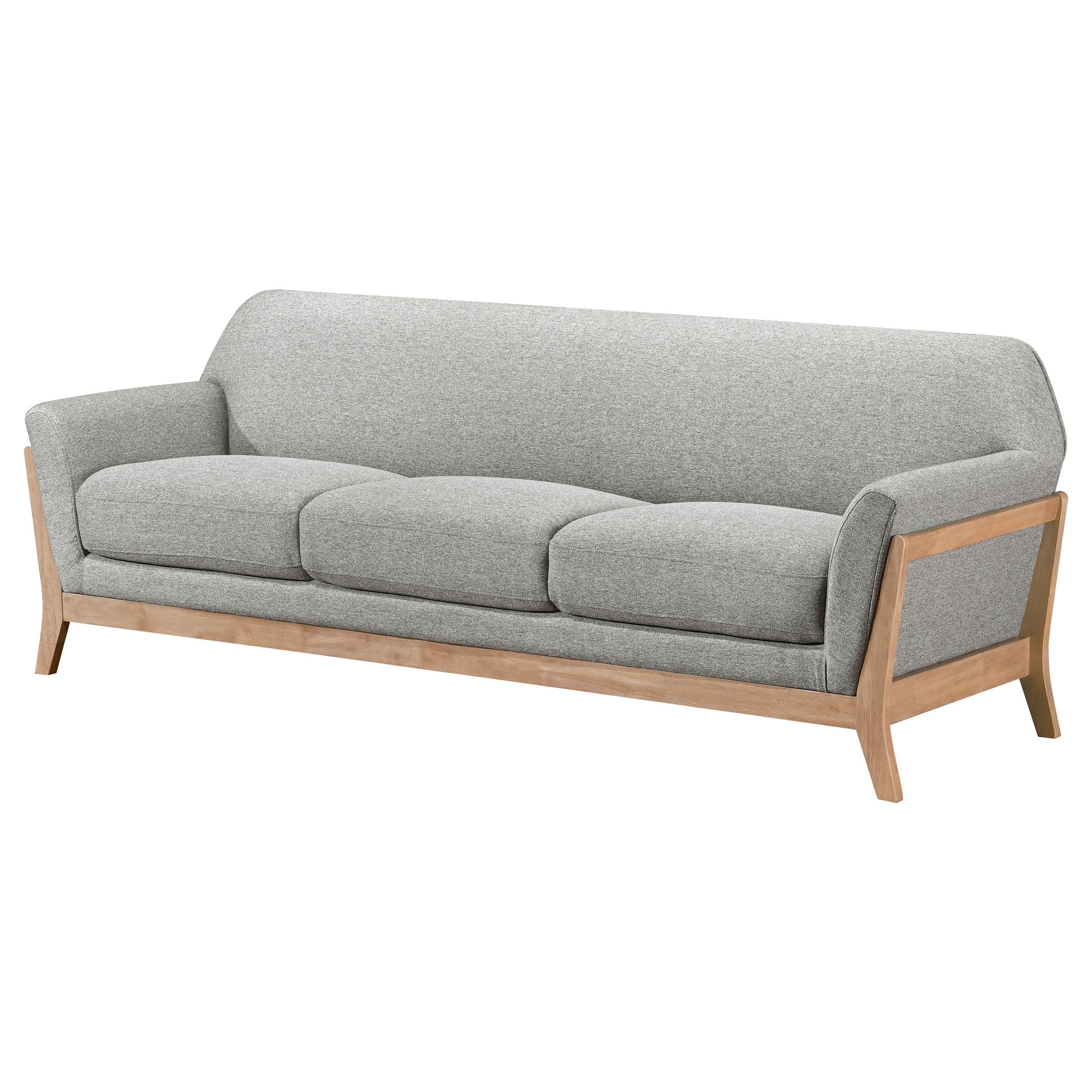 Vaughn Fabric Upholstered Flared Arm Sofa Grey-