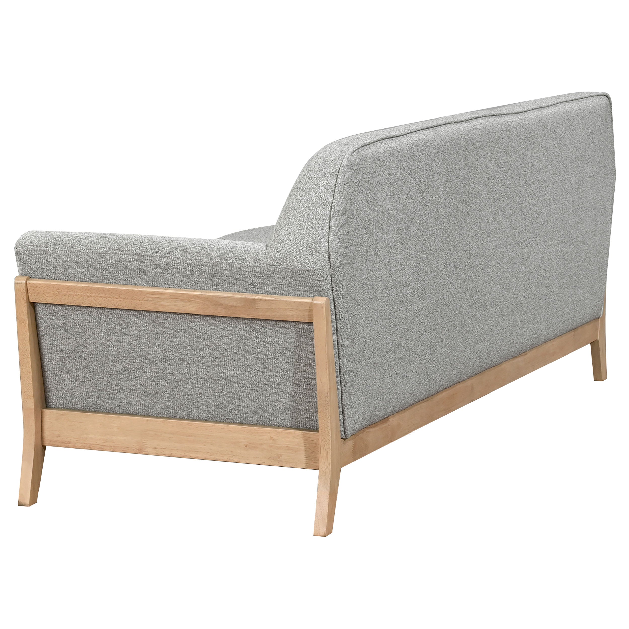 Vaughn Fabric Upholstered Flared Arm Sofa Grey-