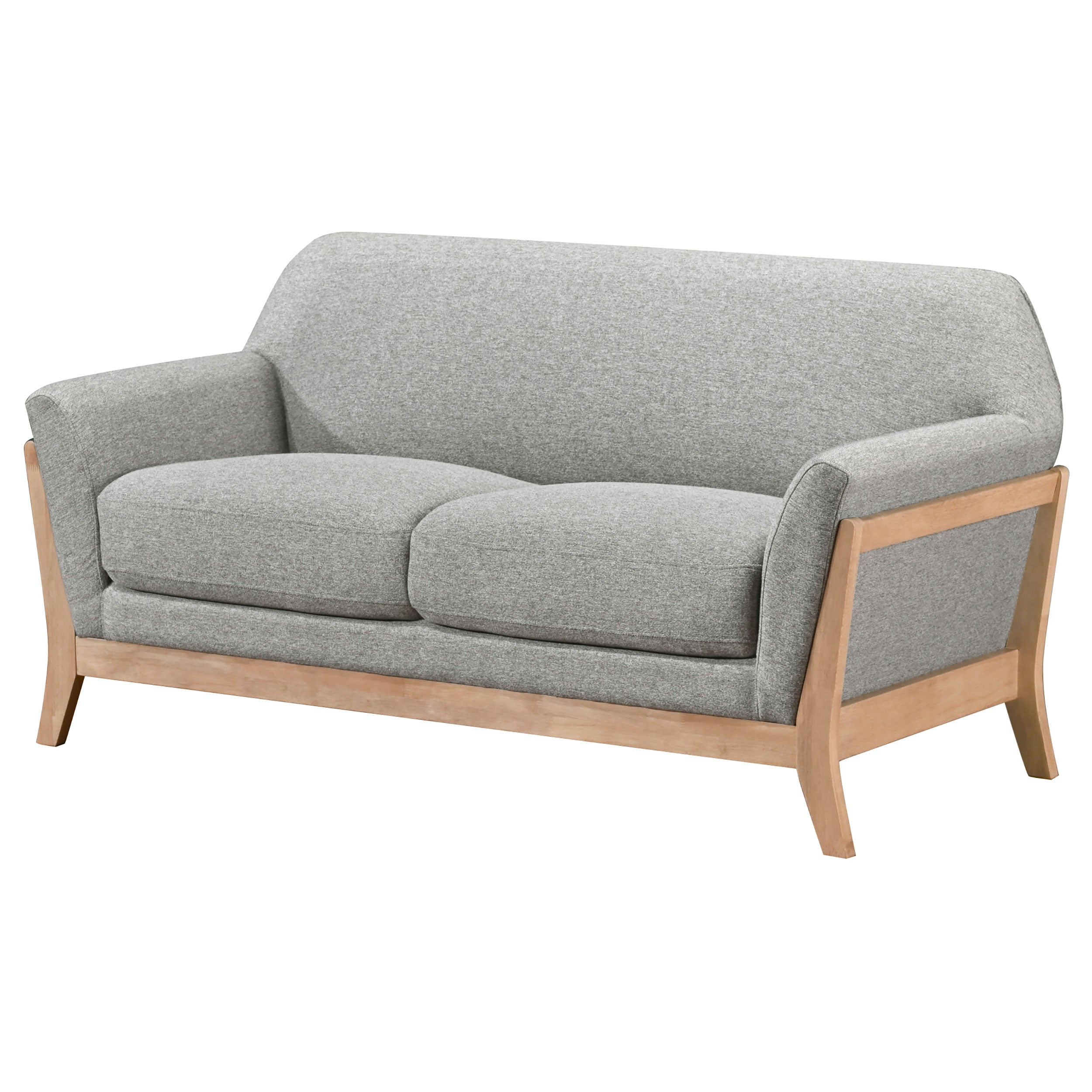 Vaughn Fabric Upholstered Flared Arm Loveseat Grey-
