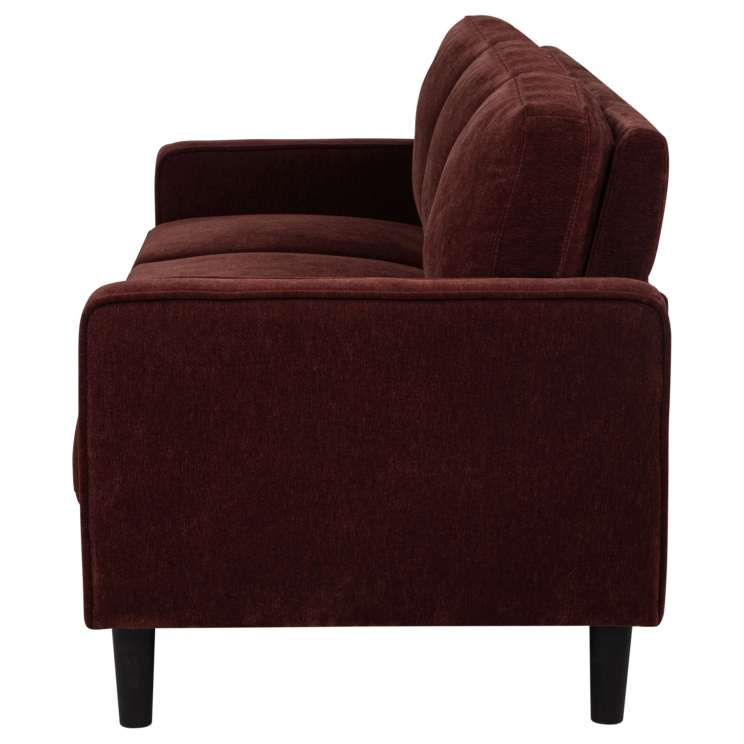 Ruth 77-inch Fabric Upholstered Track Arm Sofa Rust Red-