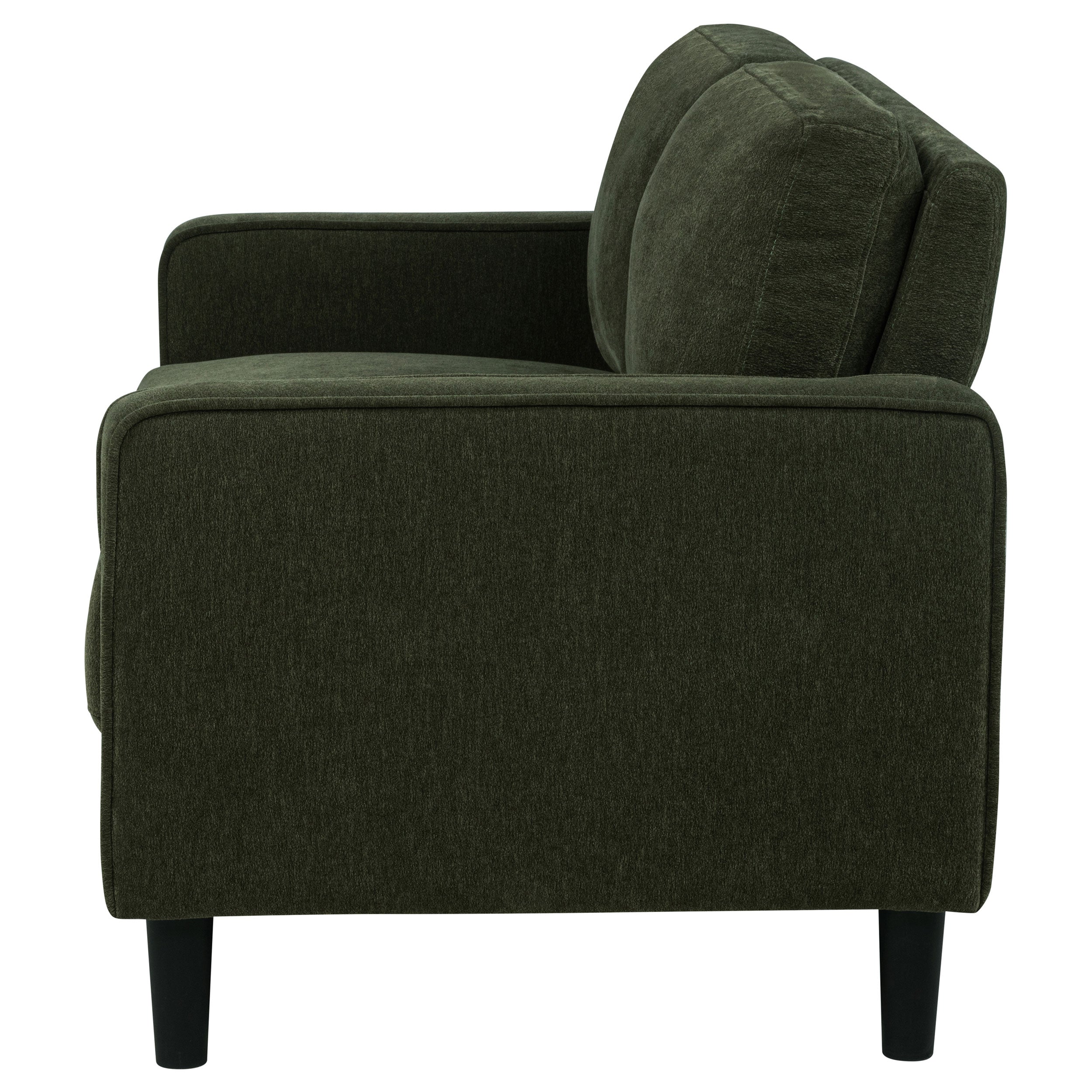 Ruth Fabric Upholstered Track Arm Loveseat Matcha Green-