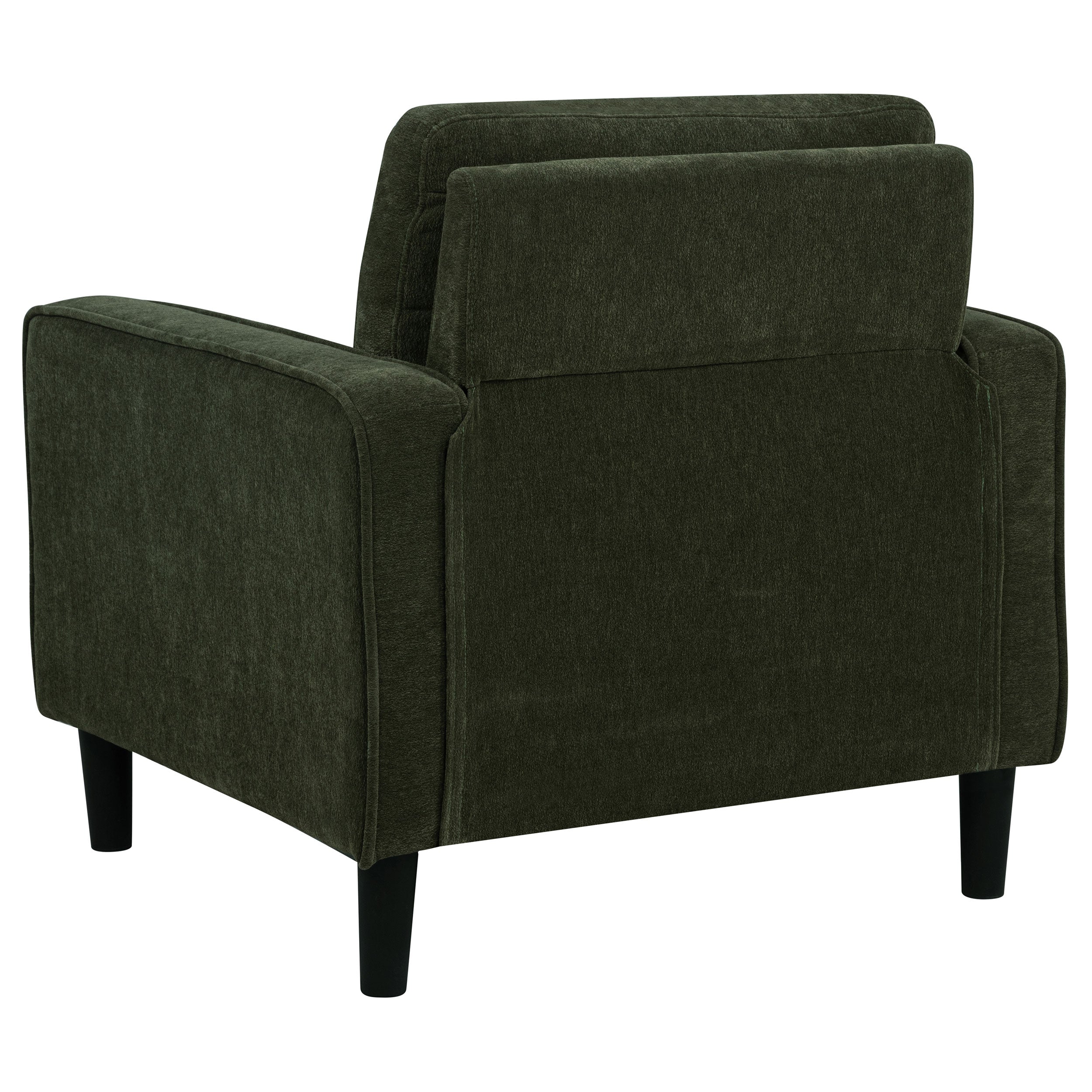 Ruth Fabric Upholstered Track Arm Accent Chair Matcha Green-