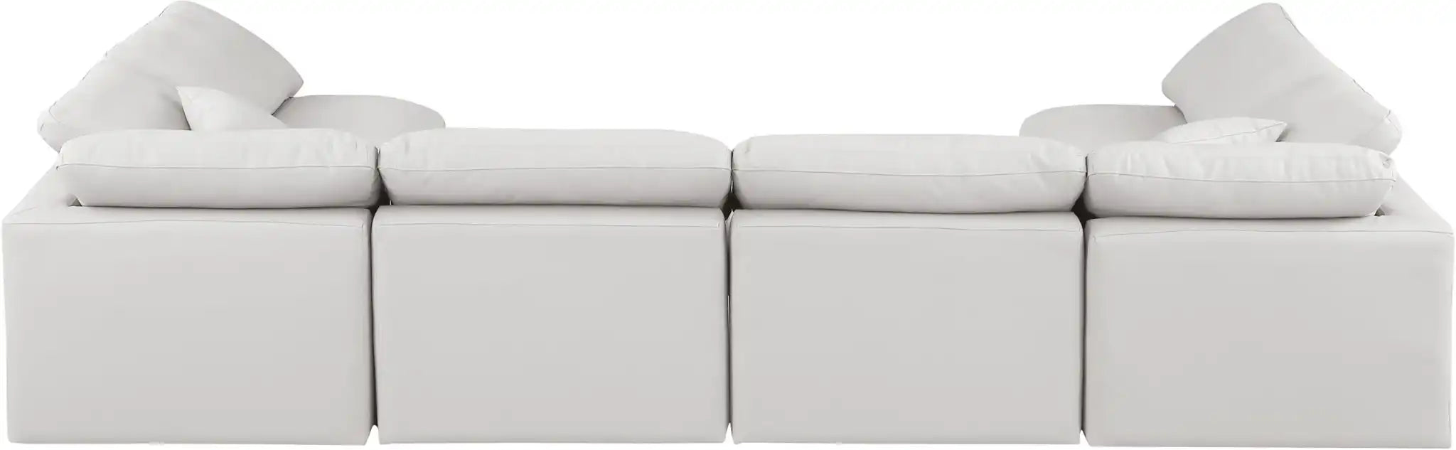 Indulge - Faux Leather 6 Piece Modular U-Shaped Sectional
